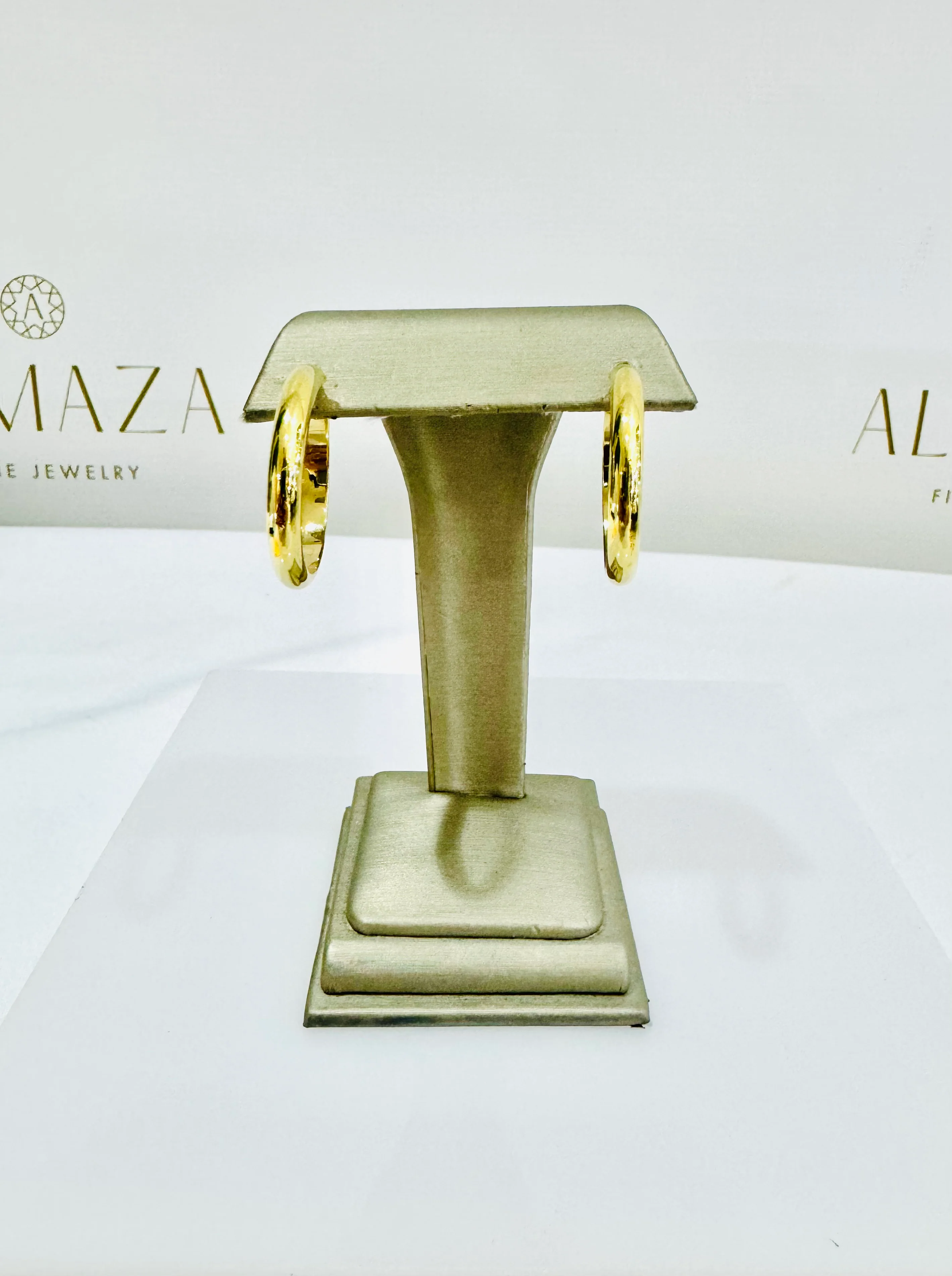 14K Gold Hoop Earrings - Image 3