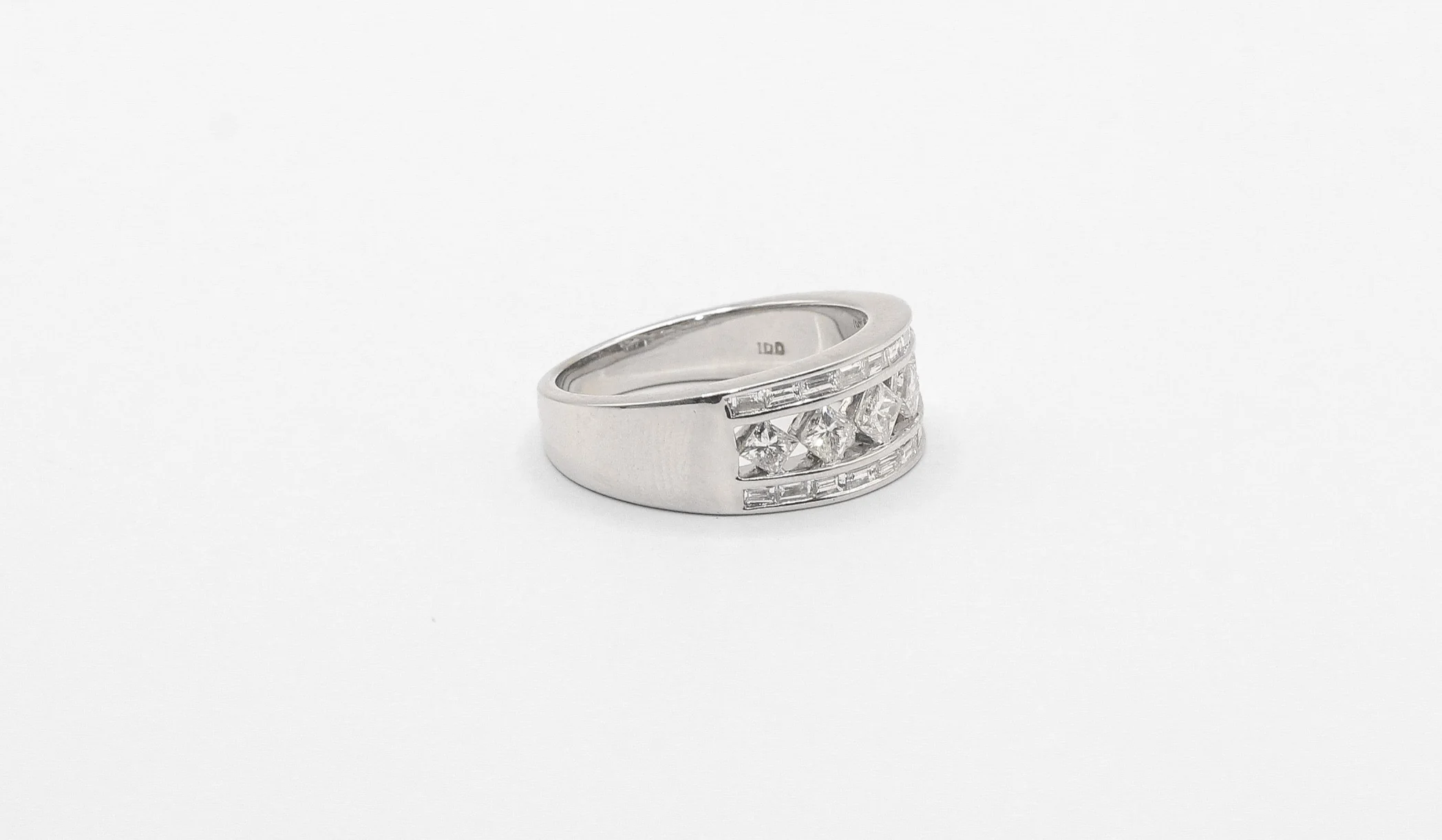 14K White Gold Diamond Cocktail Ring - Image 2