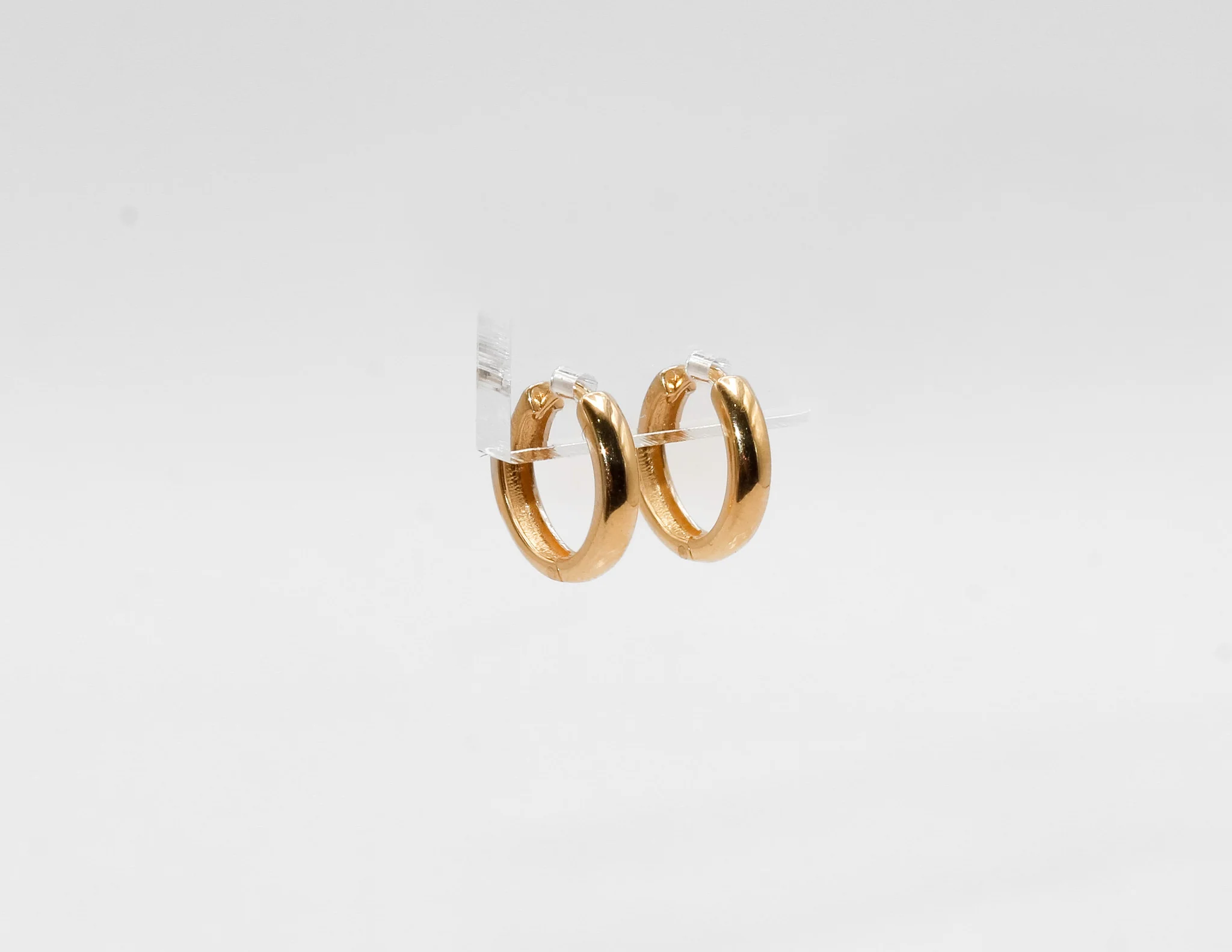 18K Gold Mini Huggies’ Earrings - Image 2