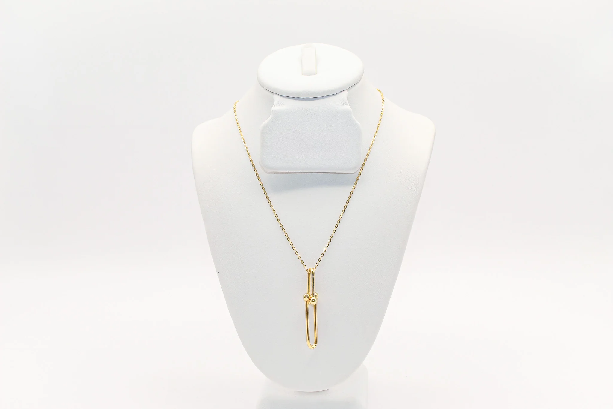 18K Gold Clip Necklace