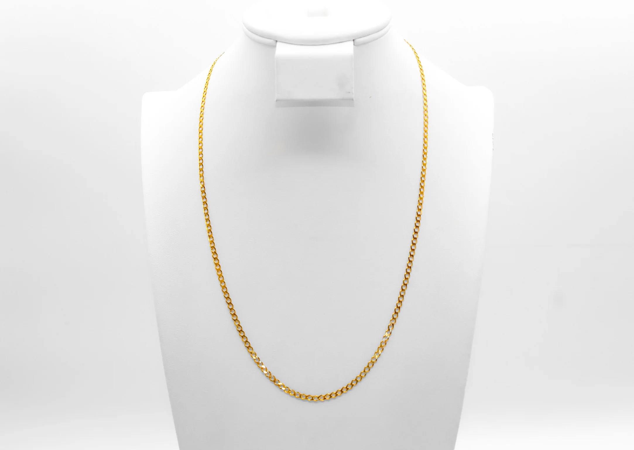 18K Gold Flat Curb Chain