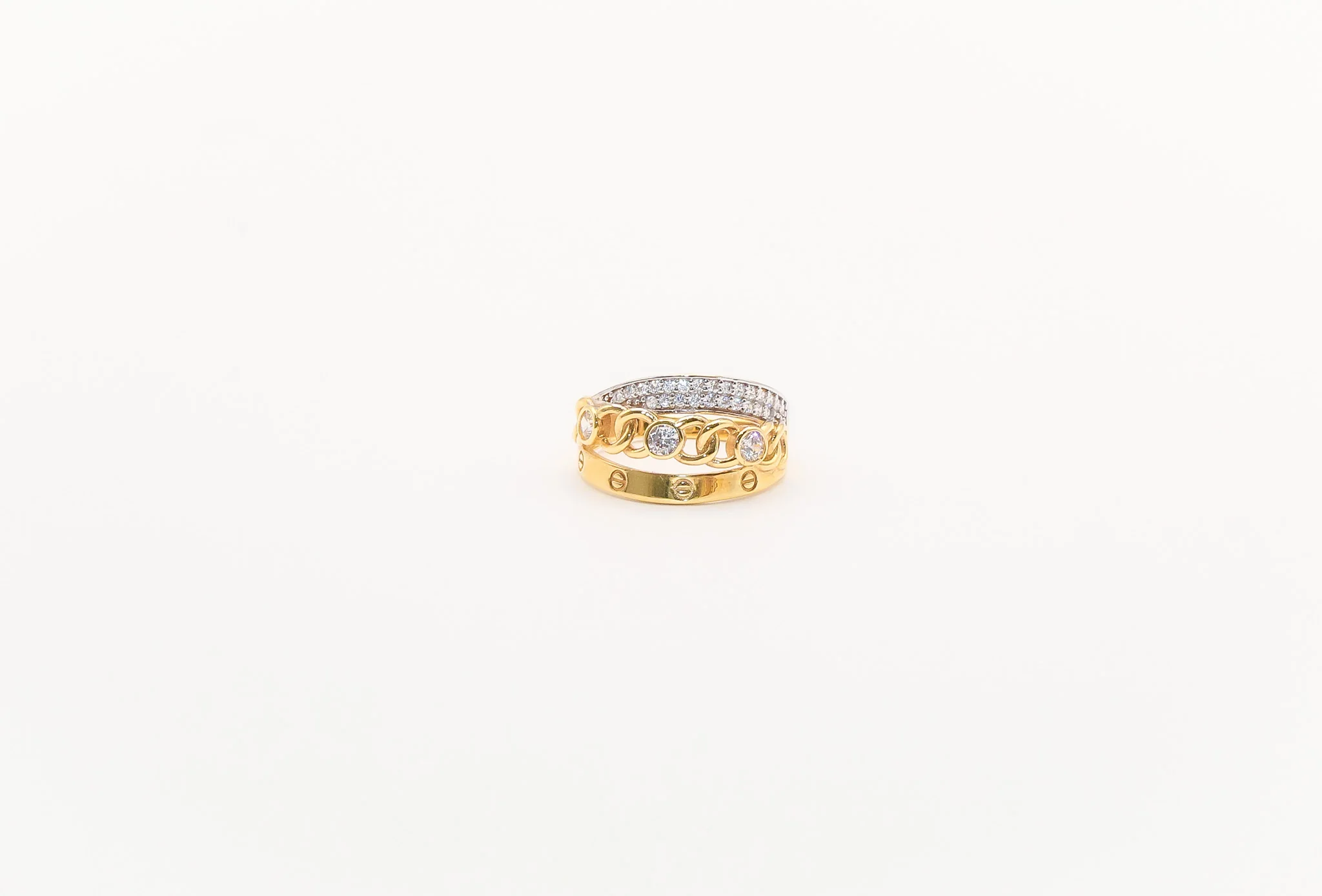 18K Gold Stacked Ring