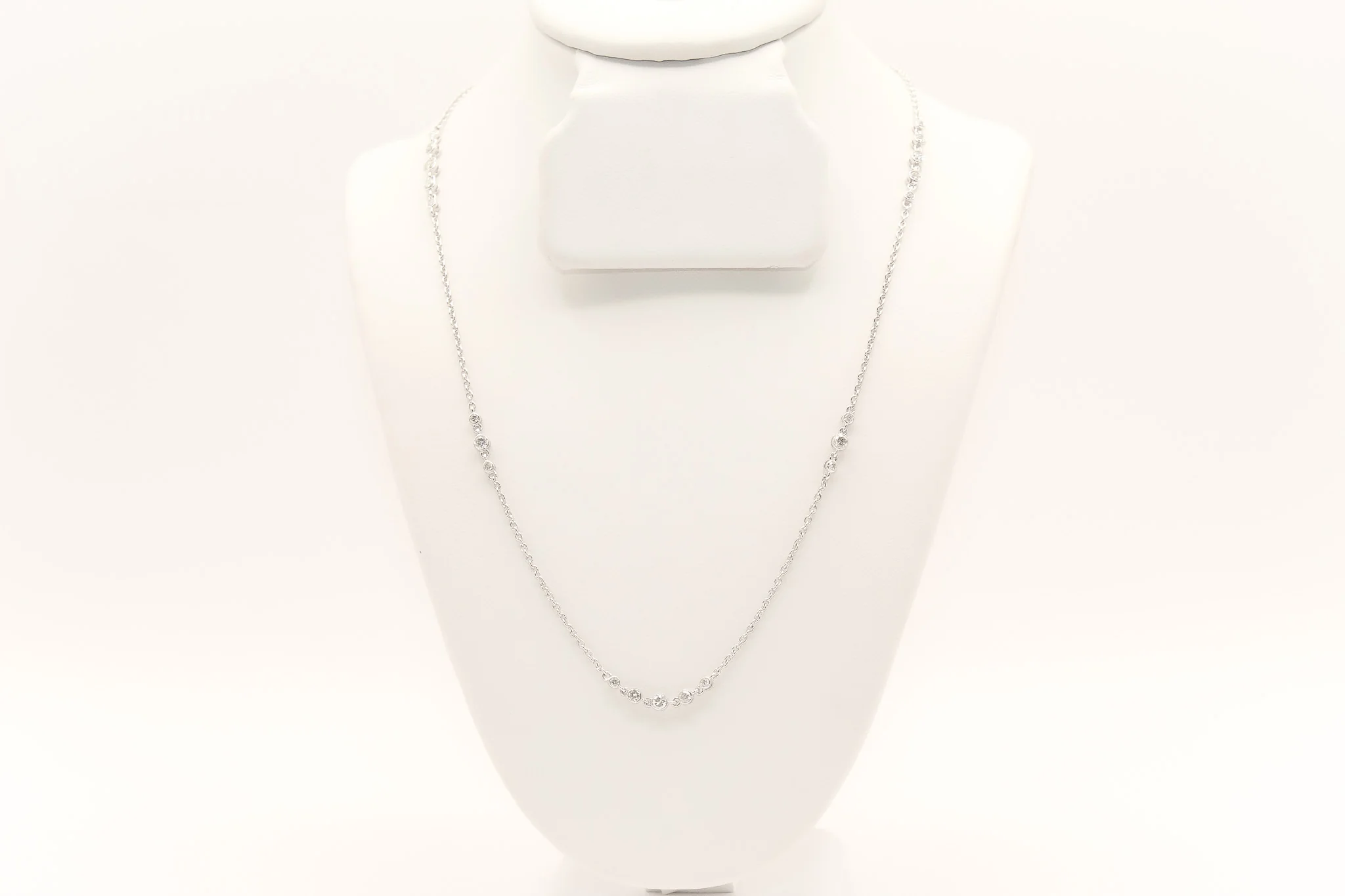 18K White Gold Diamond Necklace
