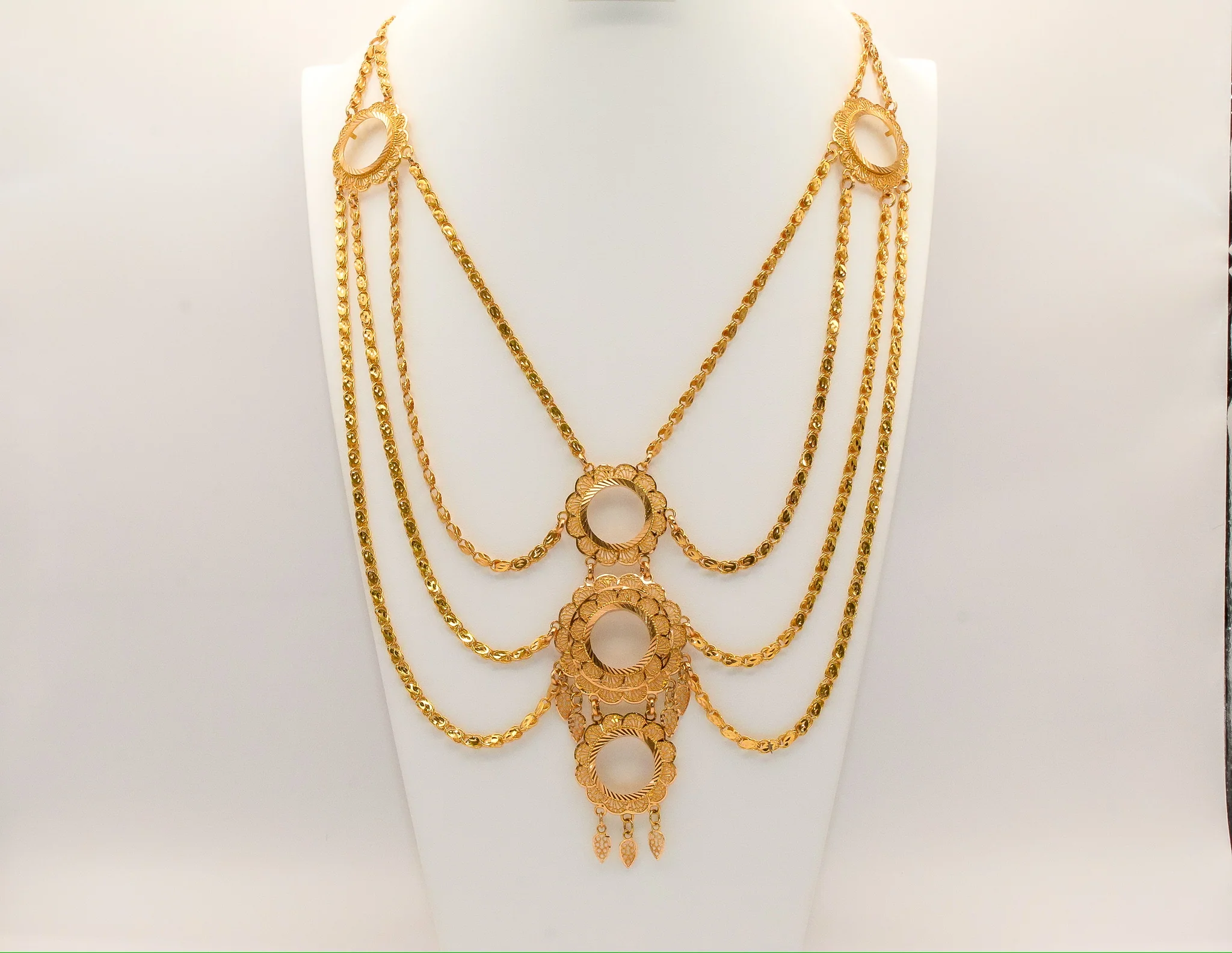 21K Gold 5 Coin Kladah Necklace