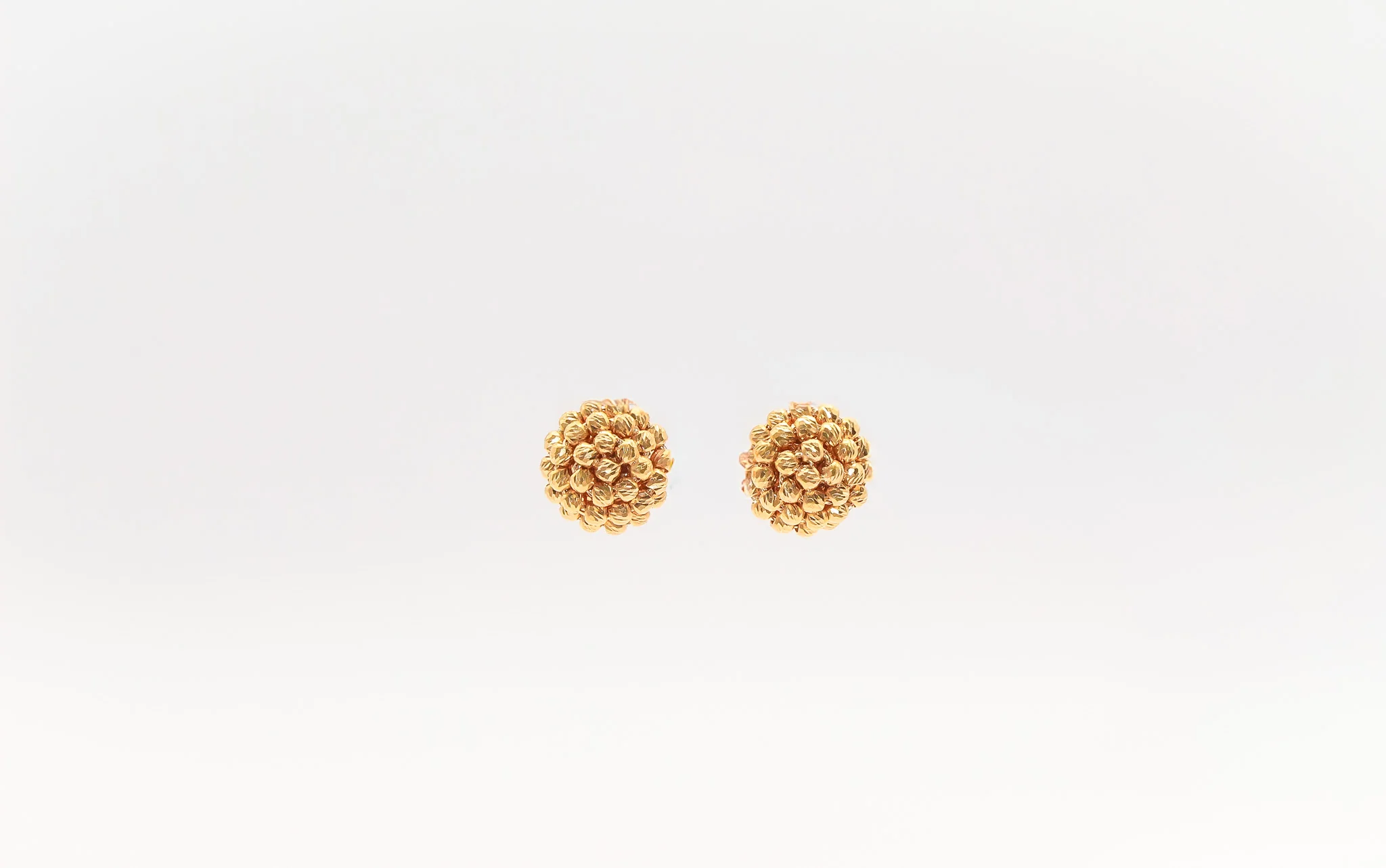 21K Gold Beaded Himo Earrings