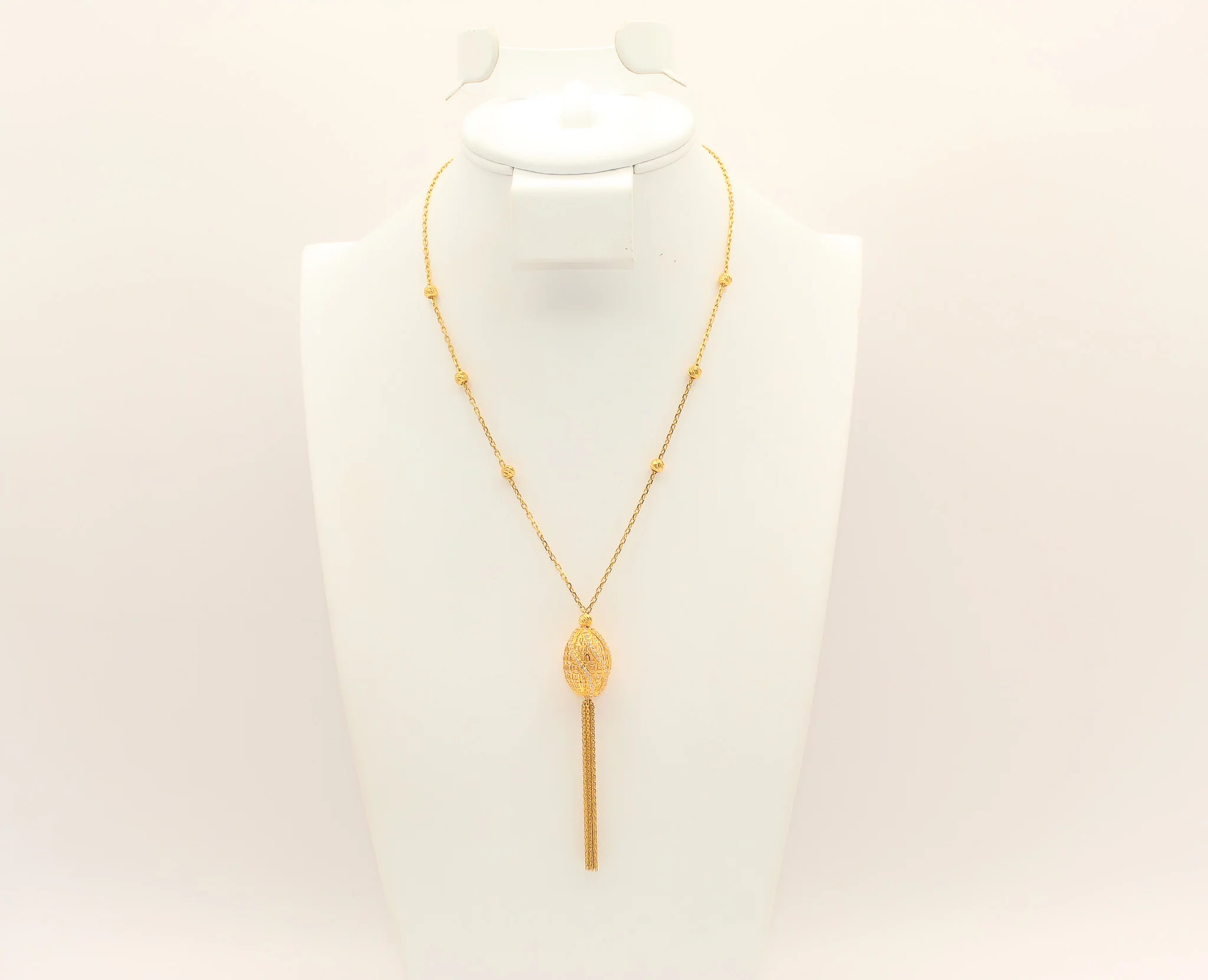 21K Gold Beaded Necklace
