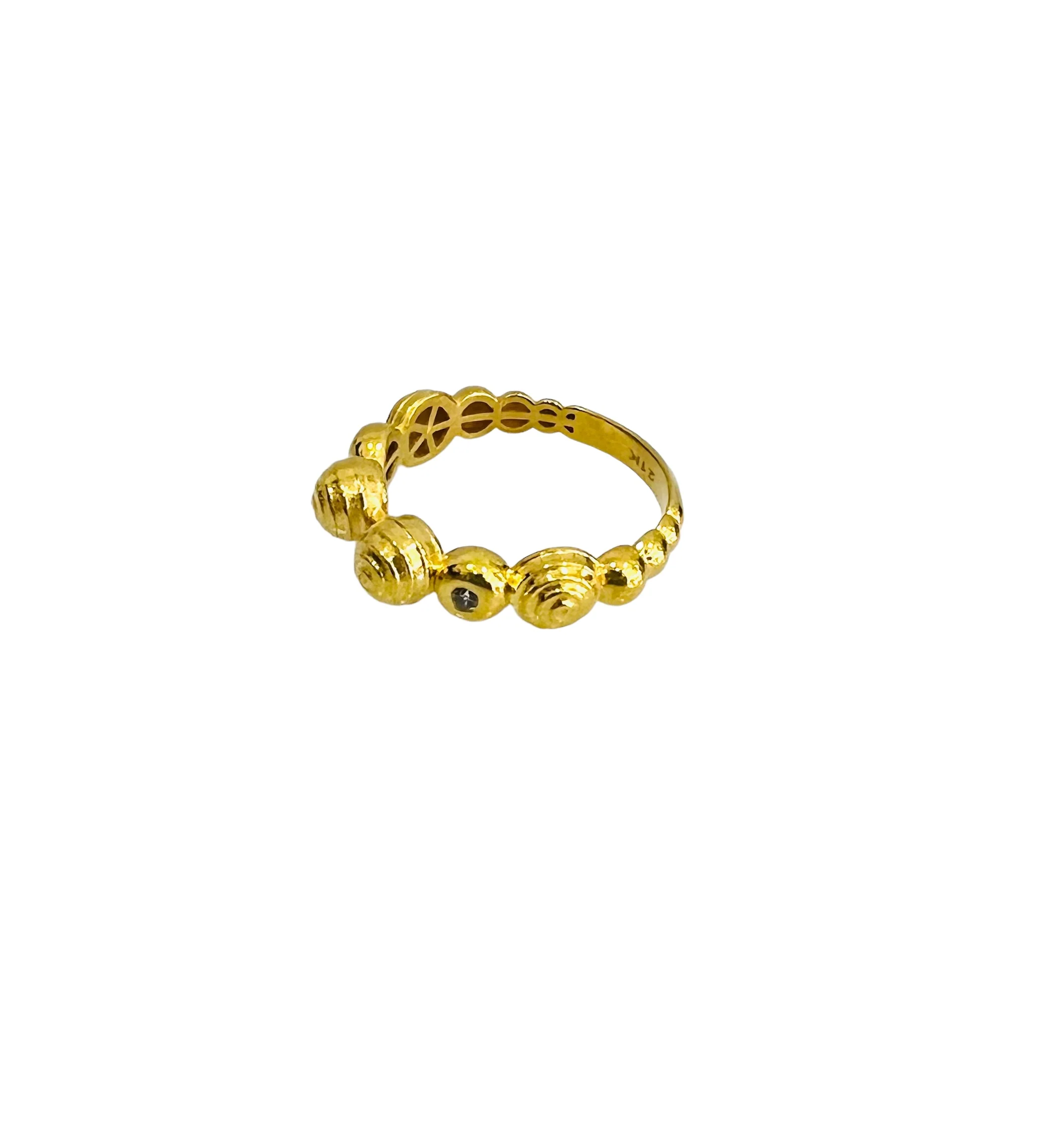 21K Gold Bubble Ring - Image 2