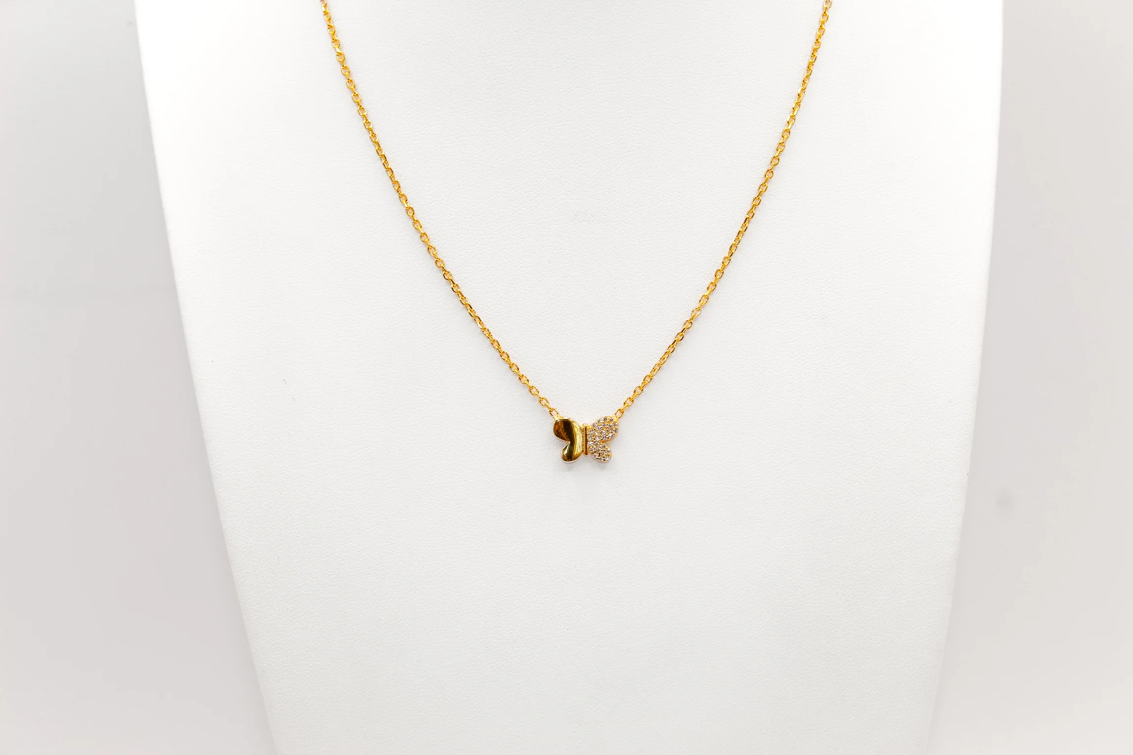 21K Gold Butterfly Necklace