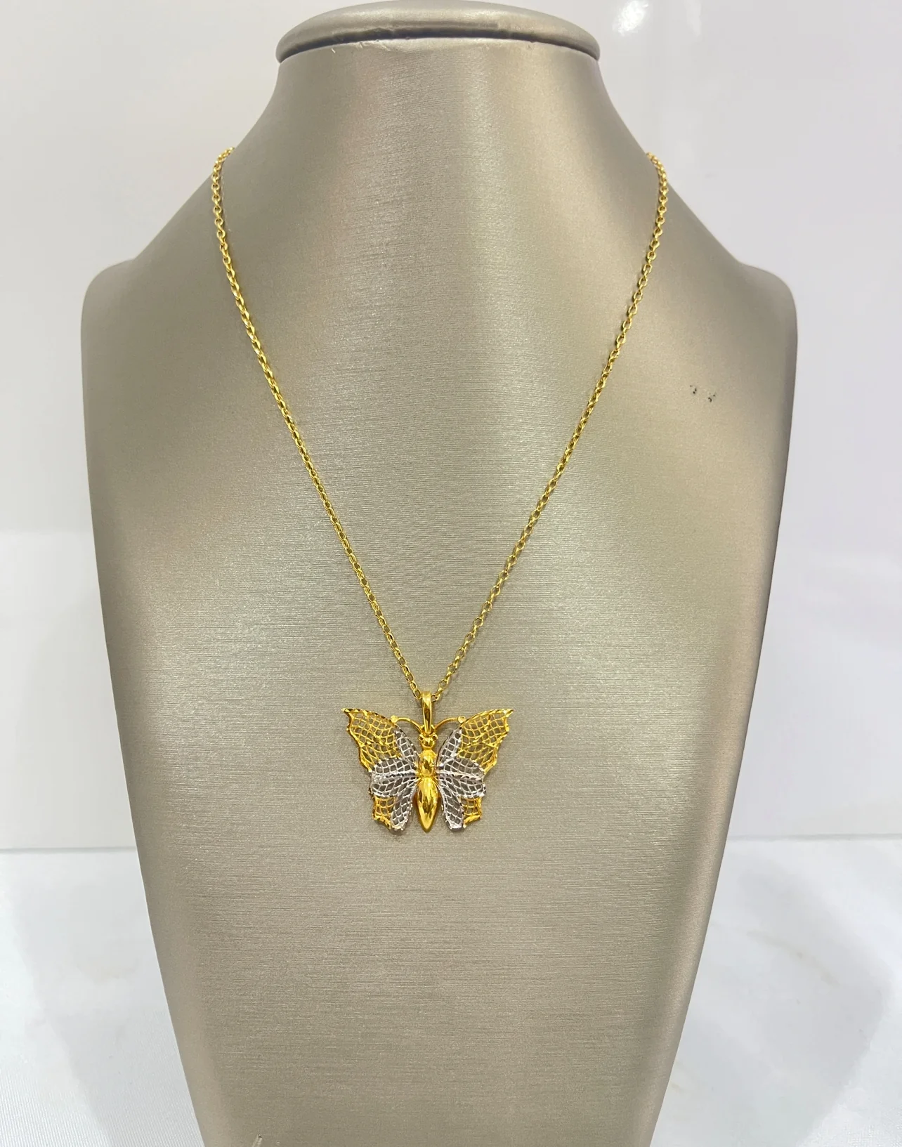 21K Gold Butterfly Necklace
