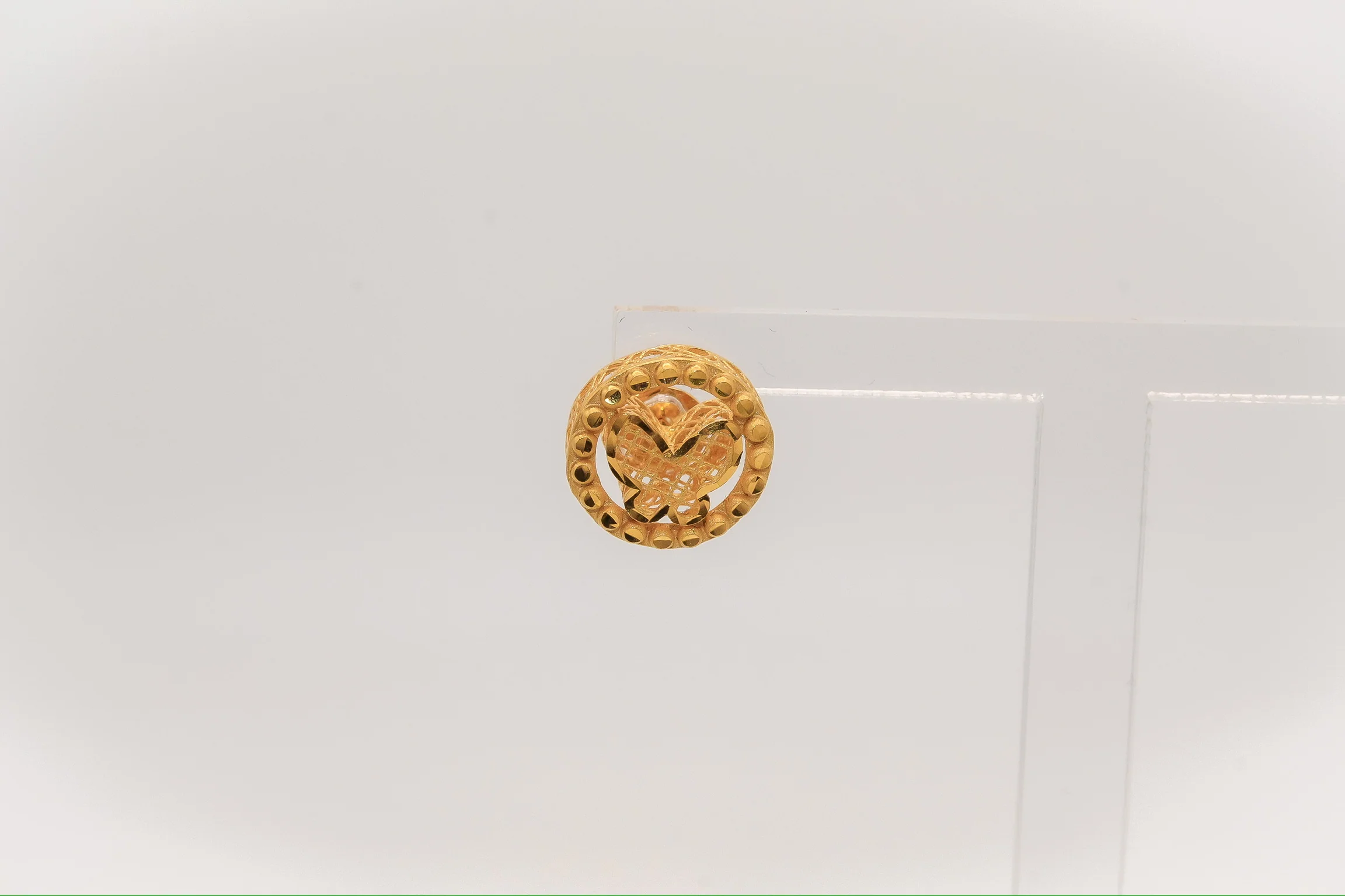 21K Gold Kids Butterfly Post Earring - Image 2