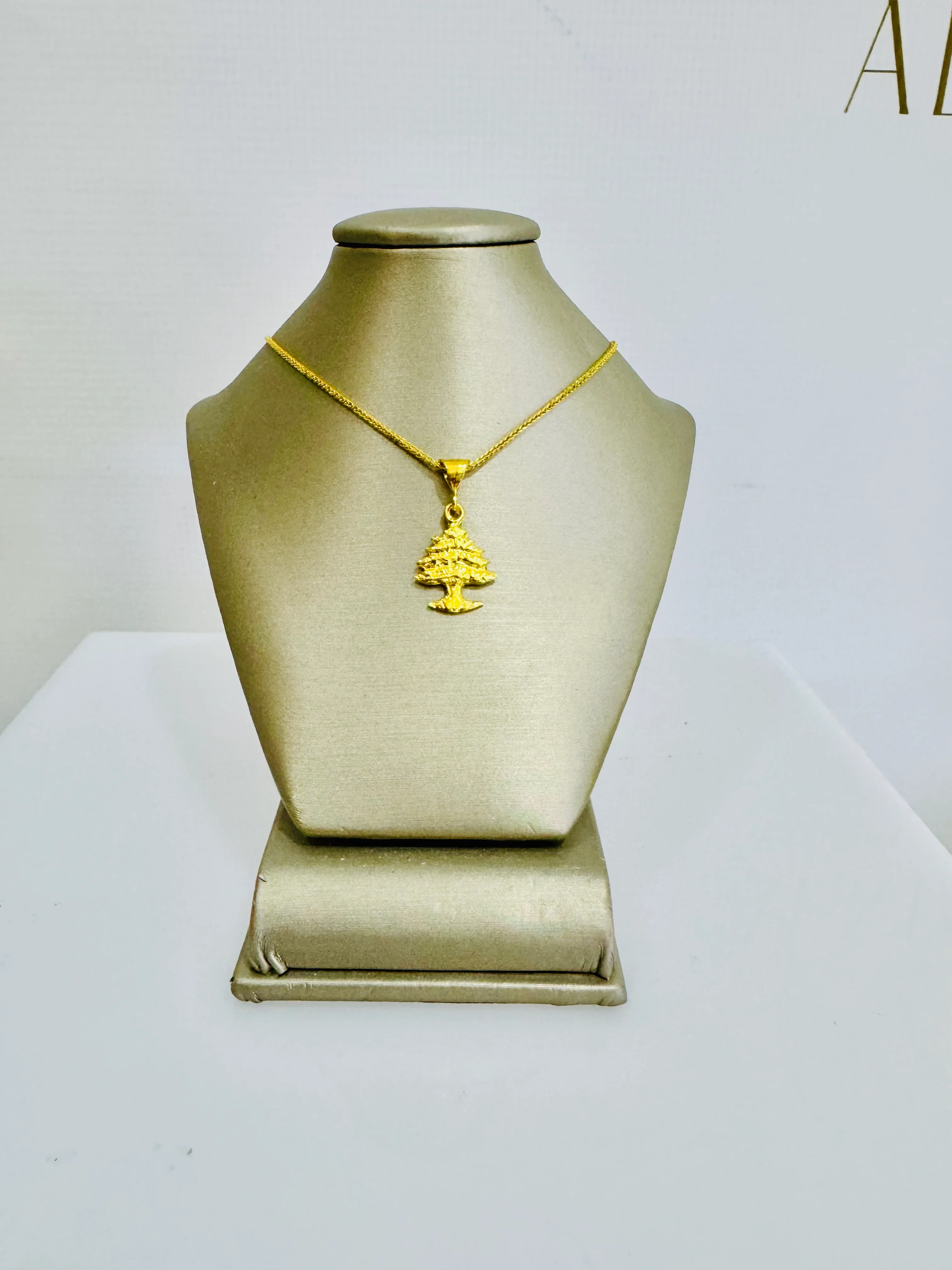 21K Gold Cedar Lebanon Necklace - Image 2
