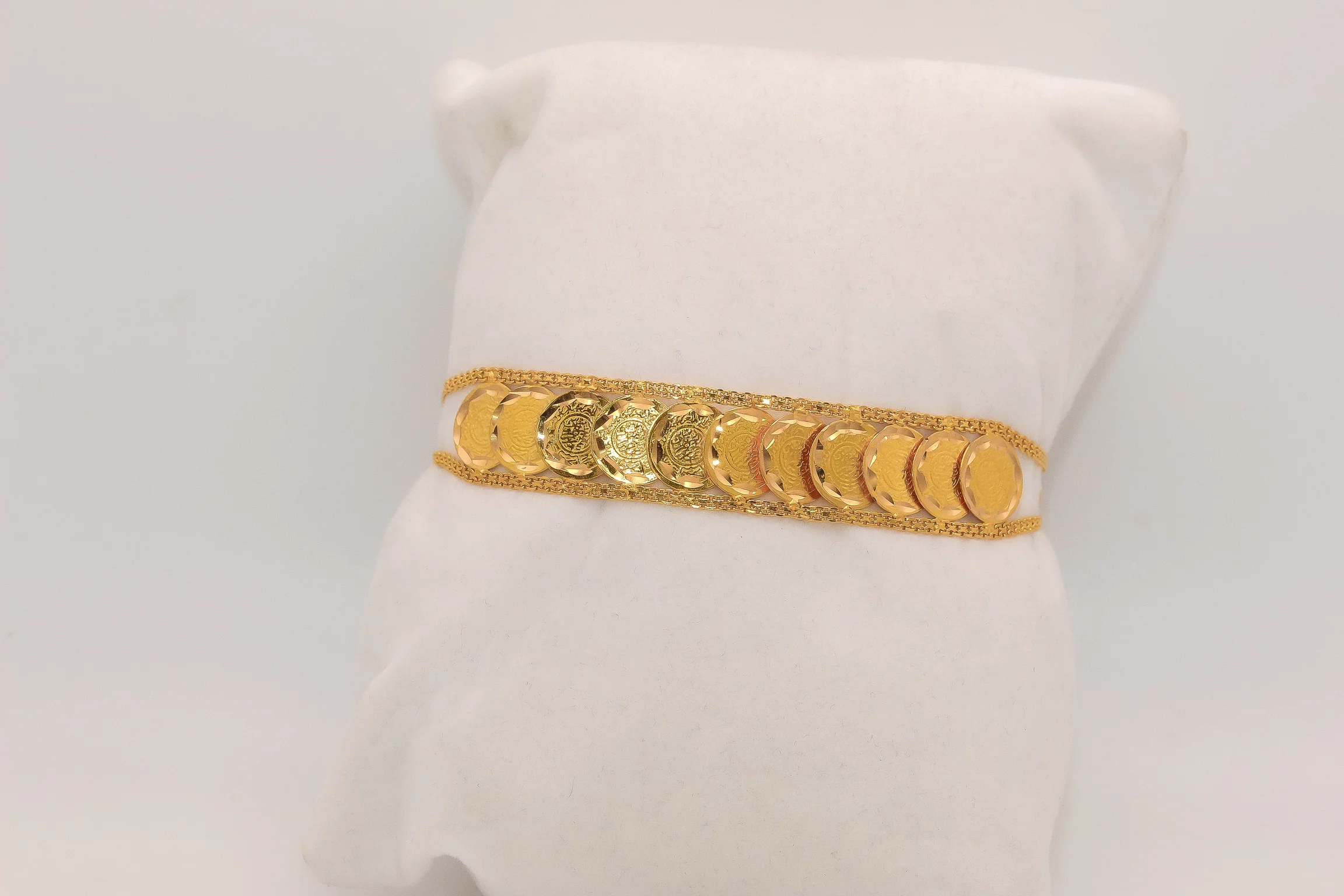21K Gold Coin Bracelet