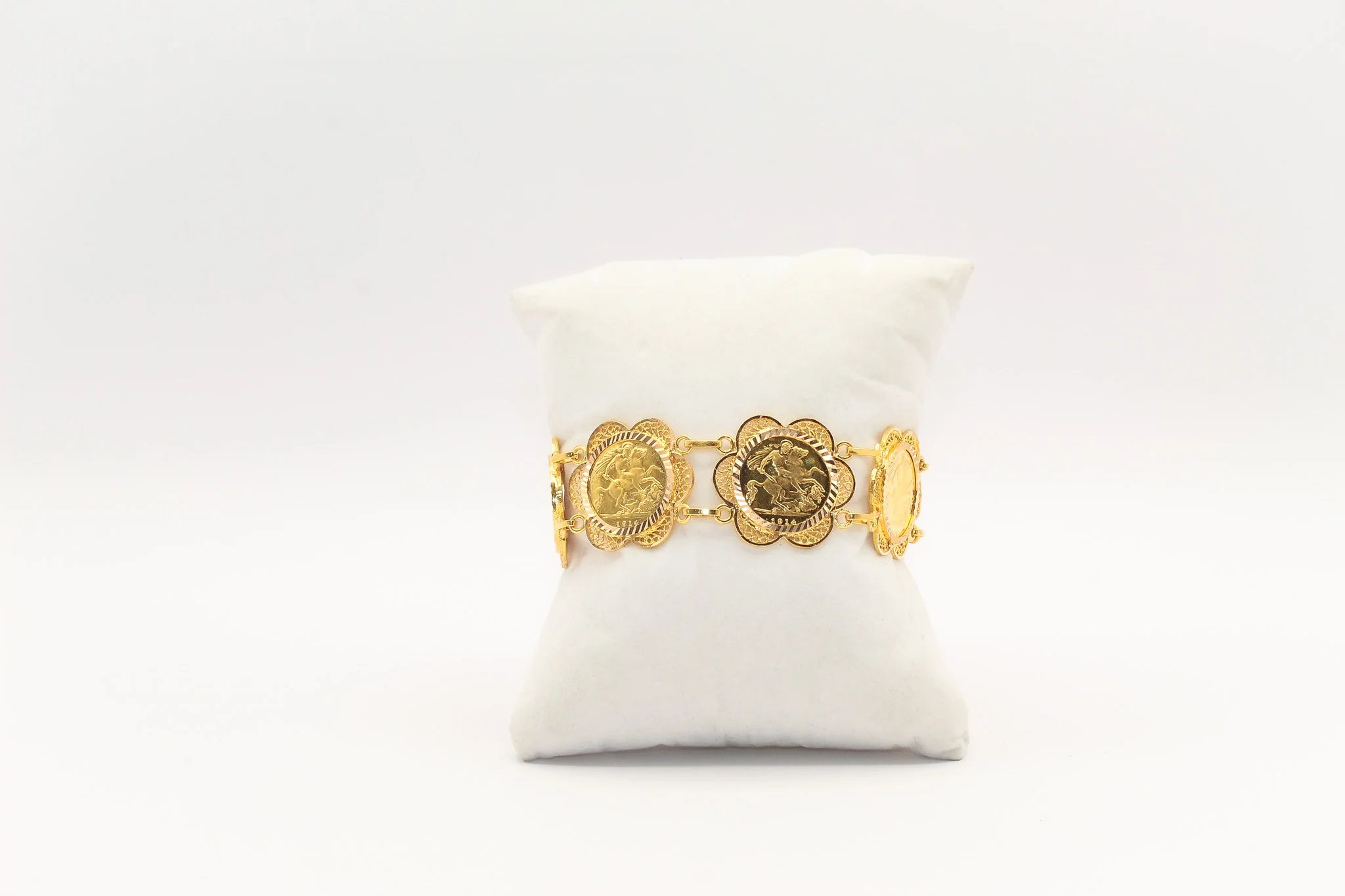 21K Gold Coin Bracelet