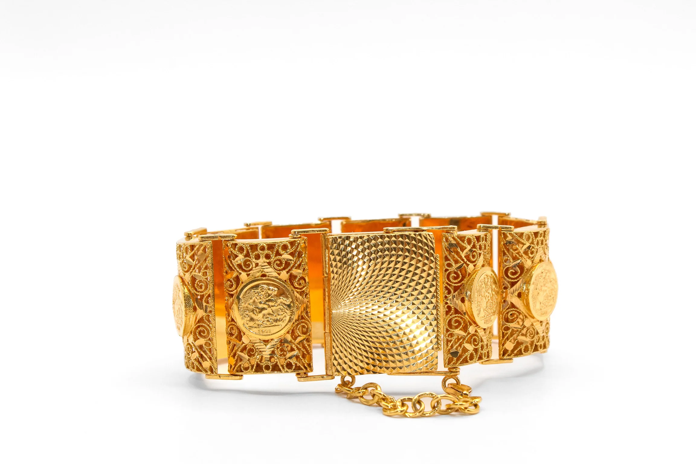 21K Gold Coin Bracelet - Image 5