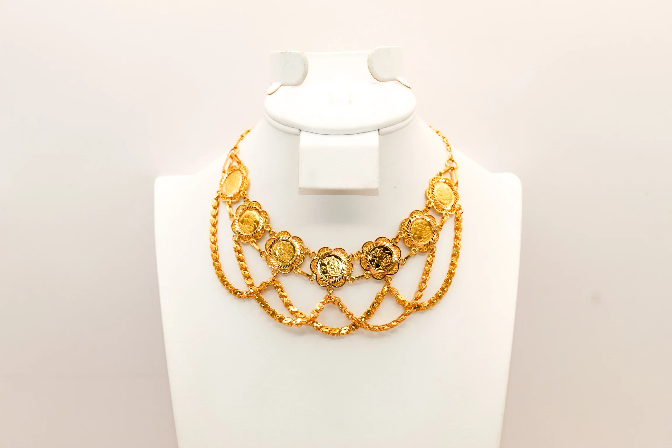 21K Gold Coin Choker