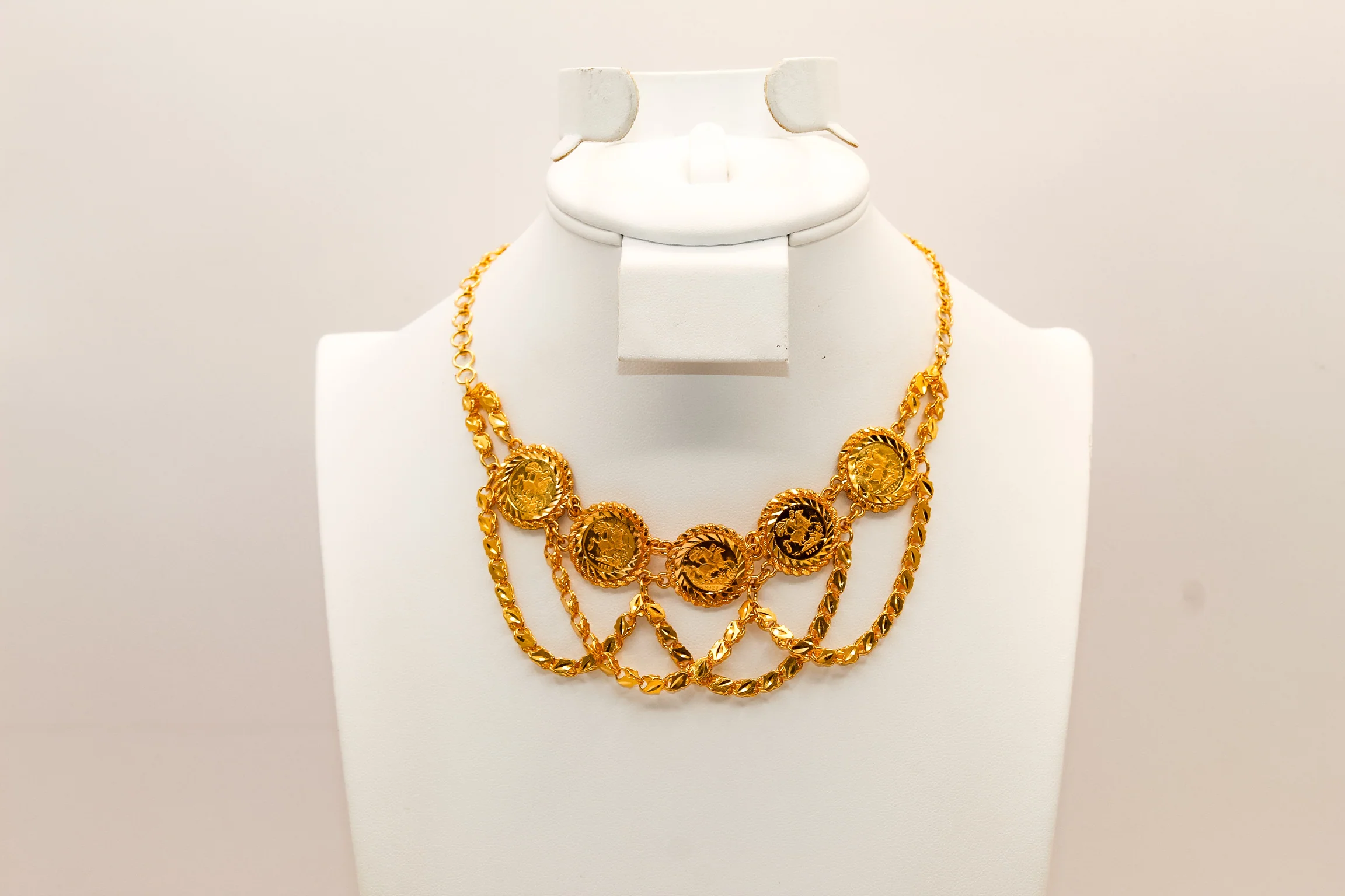21K Gold Coin Choker