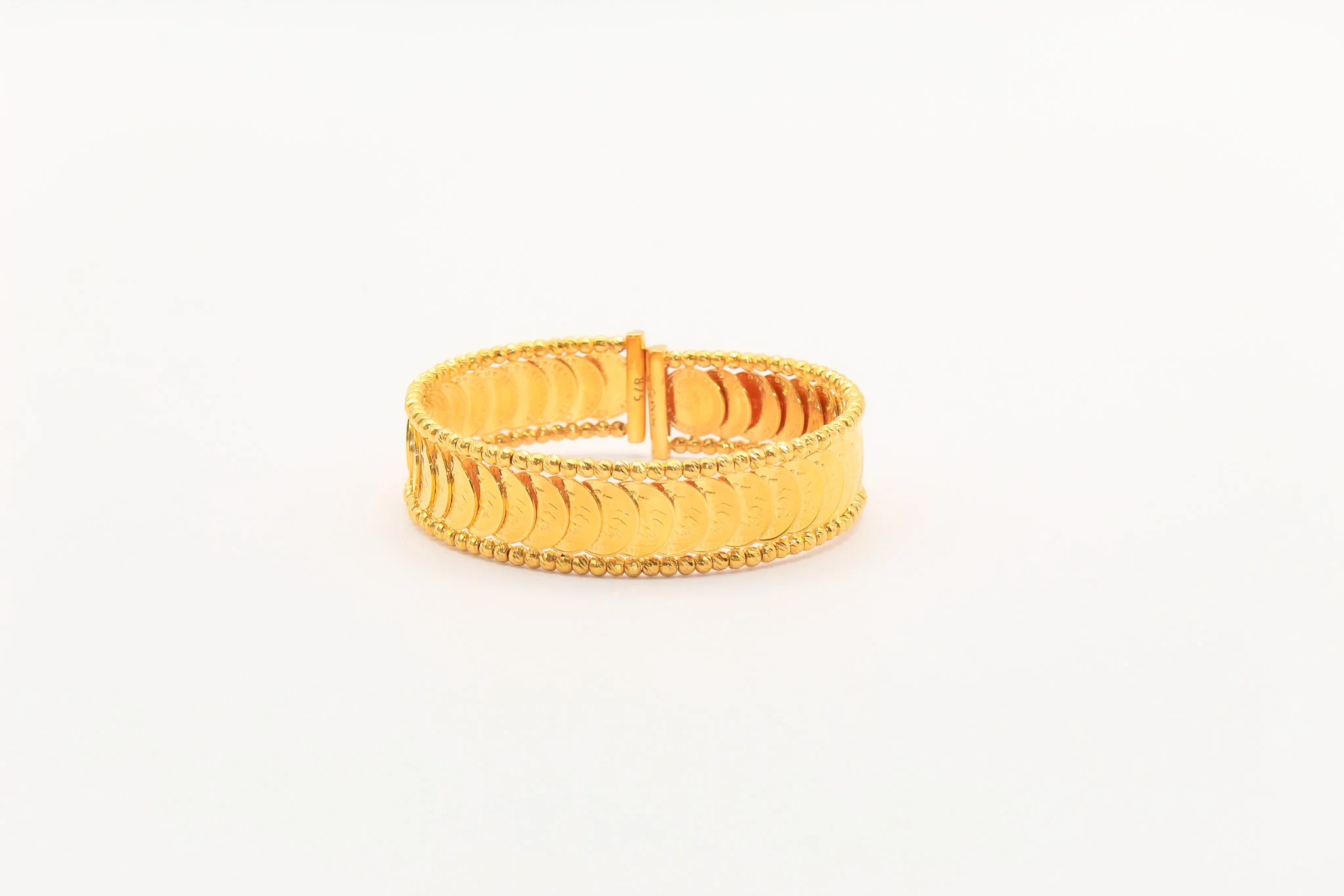 21K Gold Coin Himo Cuff Bracelet