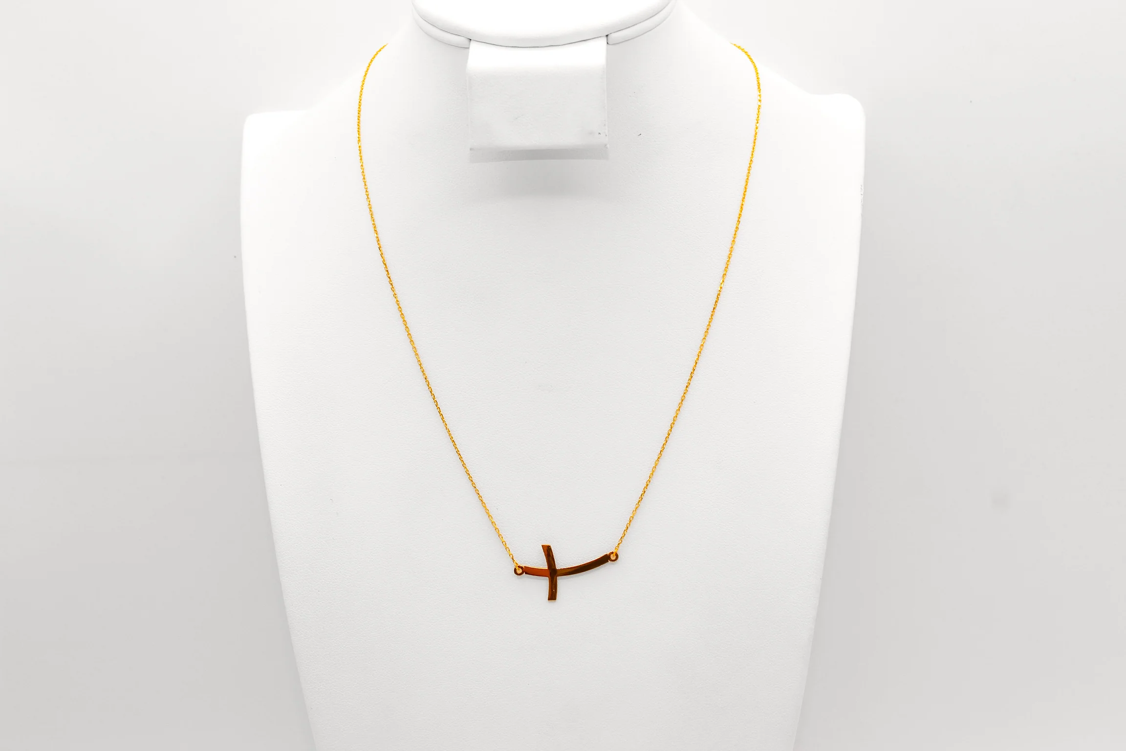 21K Gold Cross Necklace