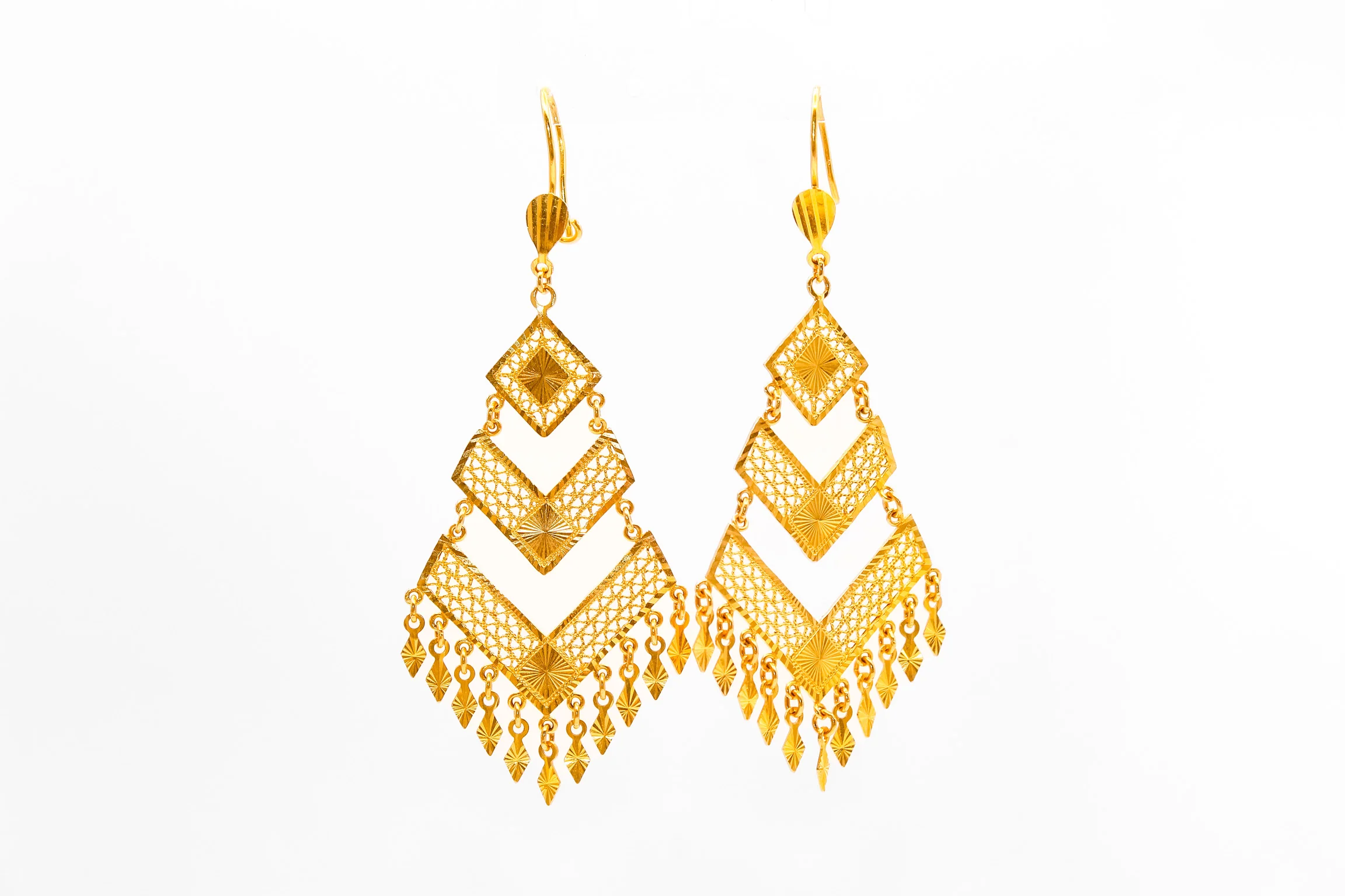 21K Gold Dangle Earrings