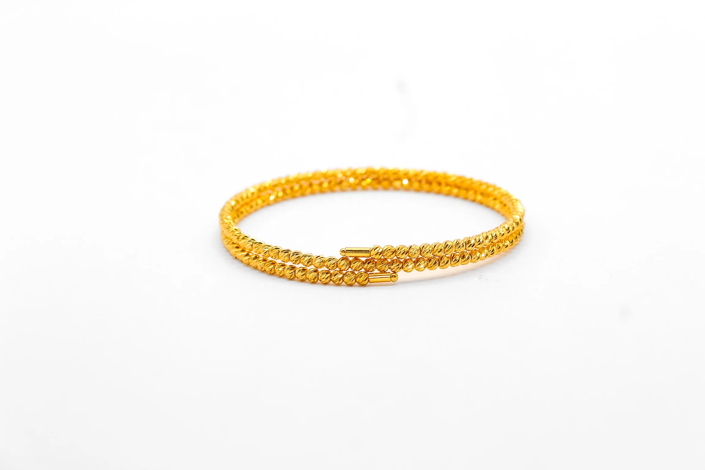 21K Gold Wrap Bead Bracelet