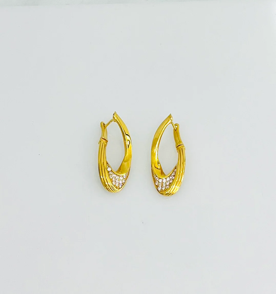 21K Gold Earrings - Image 3