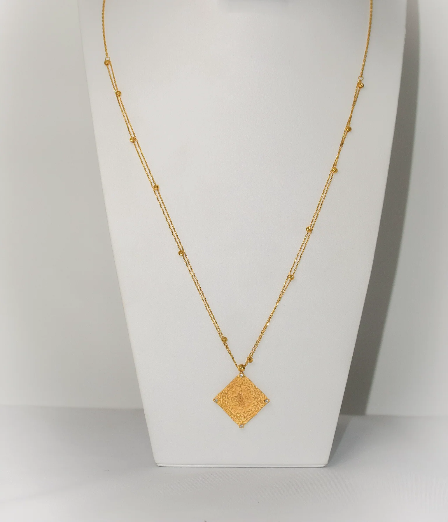 21K Gold Fancy Turkish Necklace - Image 2