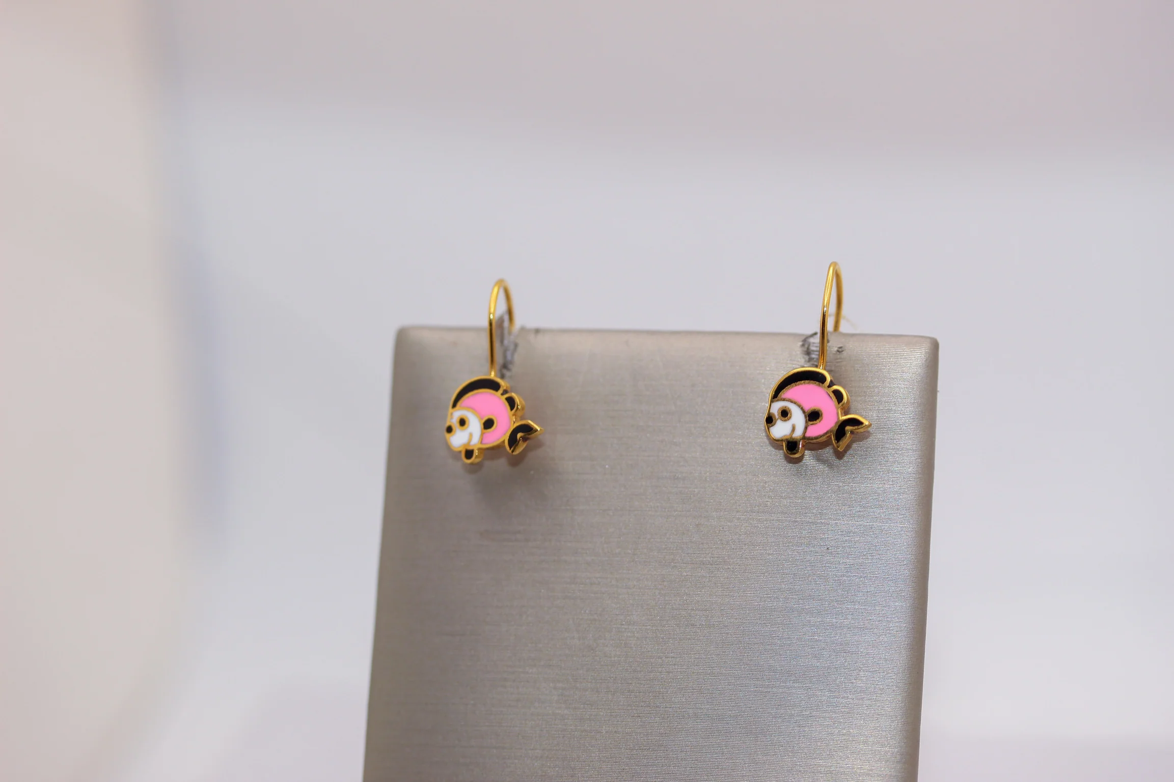 21K Gold Kids Fish Earrings