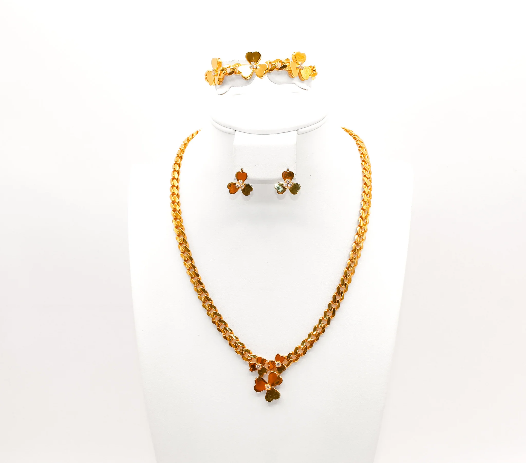 21K Gold Flower Set