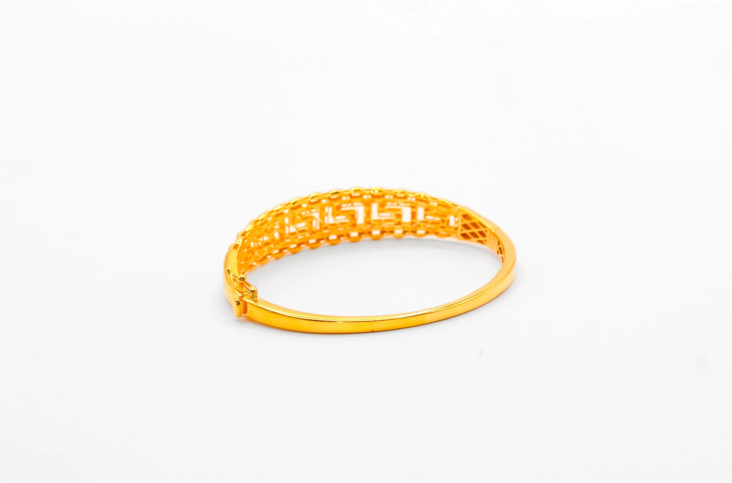 21K Gold Greek Key Bracelet - Image 2