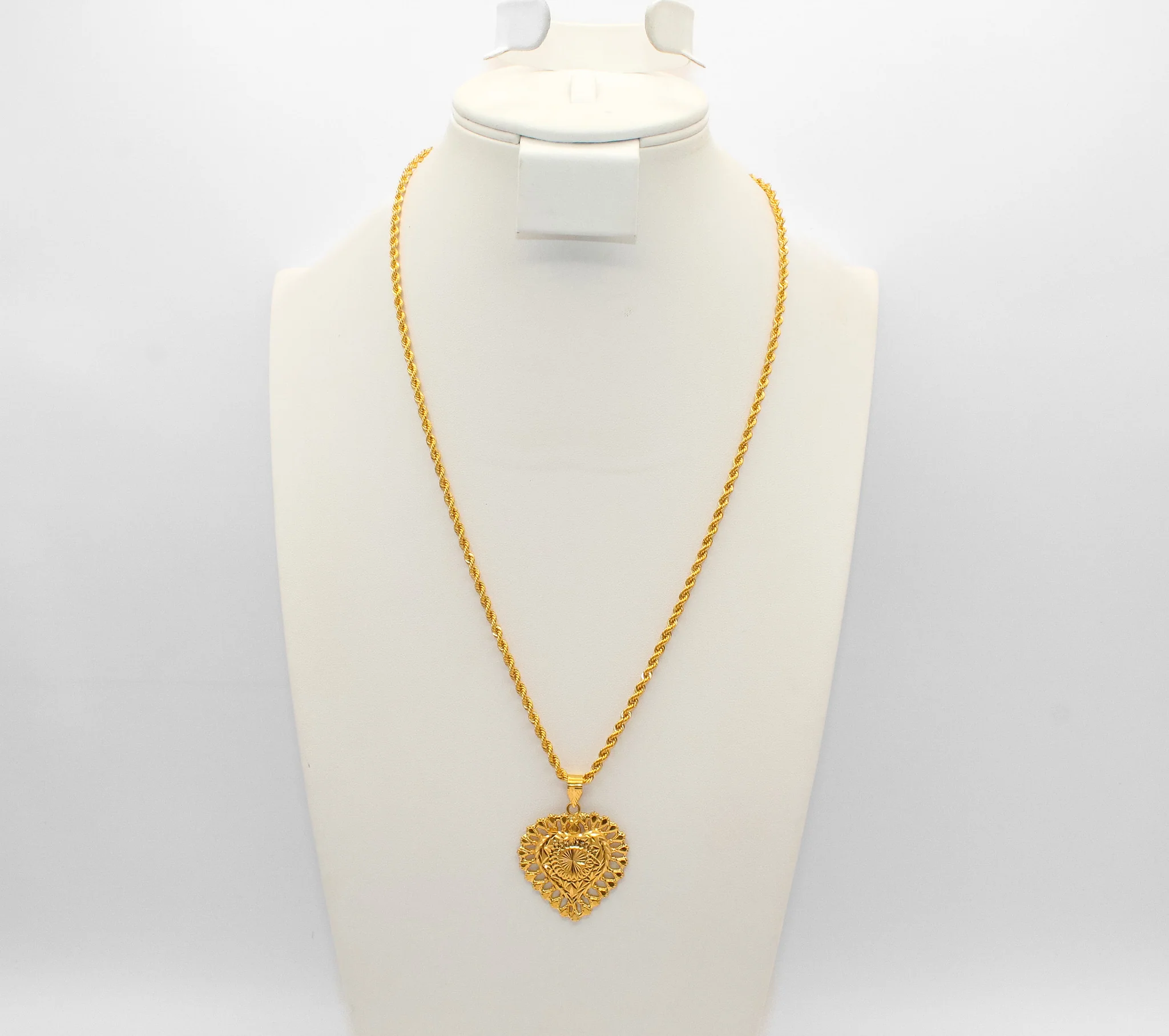 21K Gold Heart Necklace