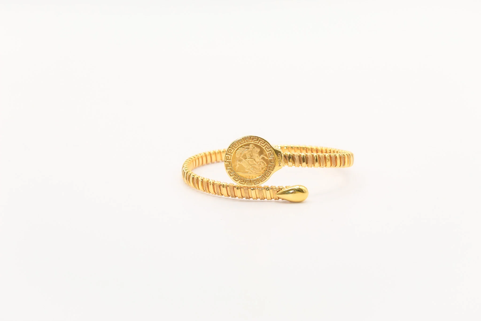 21K Gold Himo Coin Bracelet