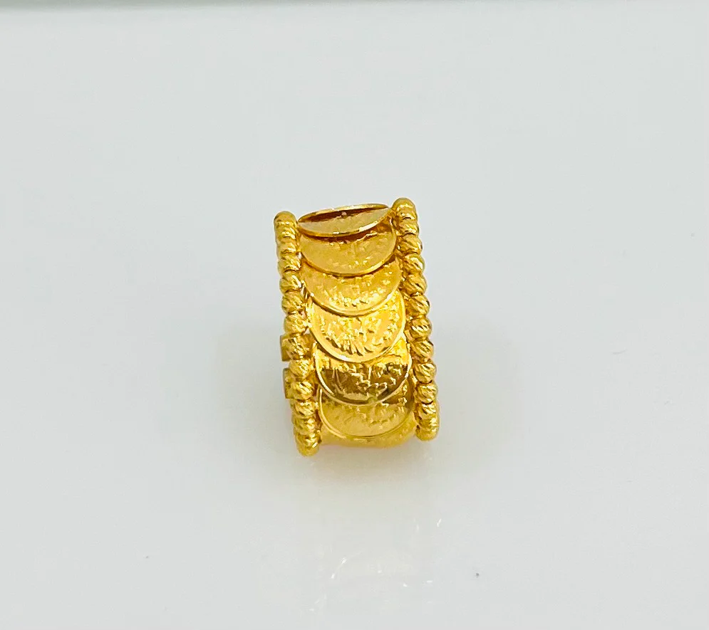21K Gold Himo Coin Ring - Image 3
