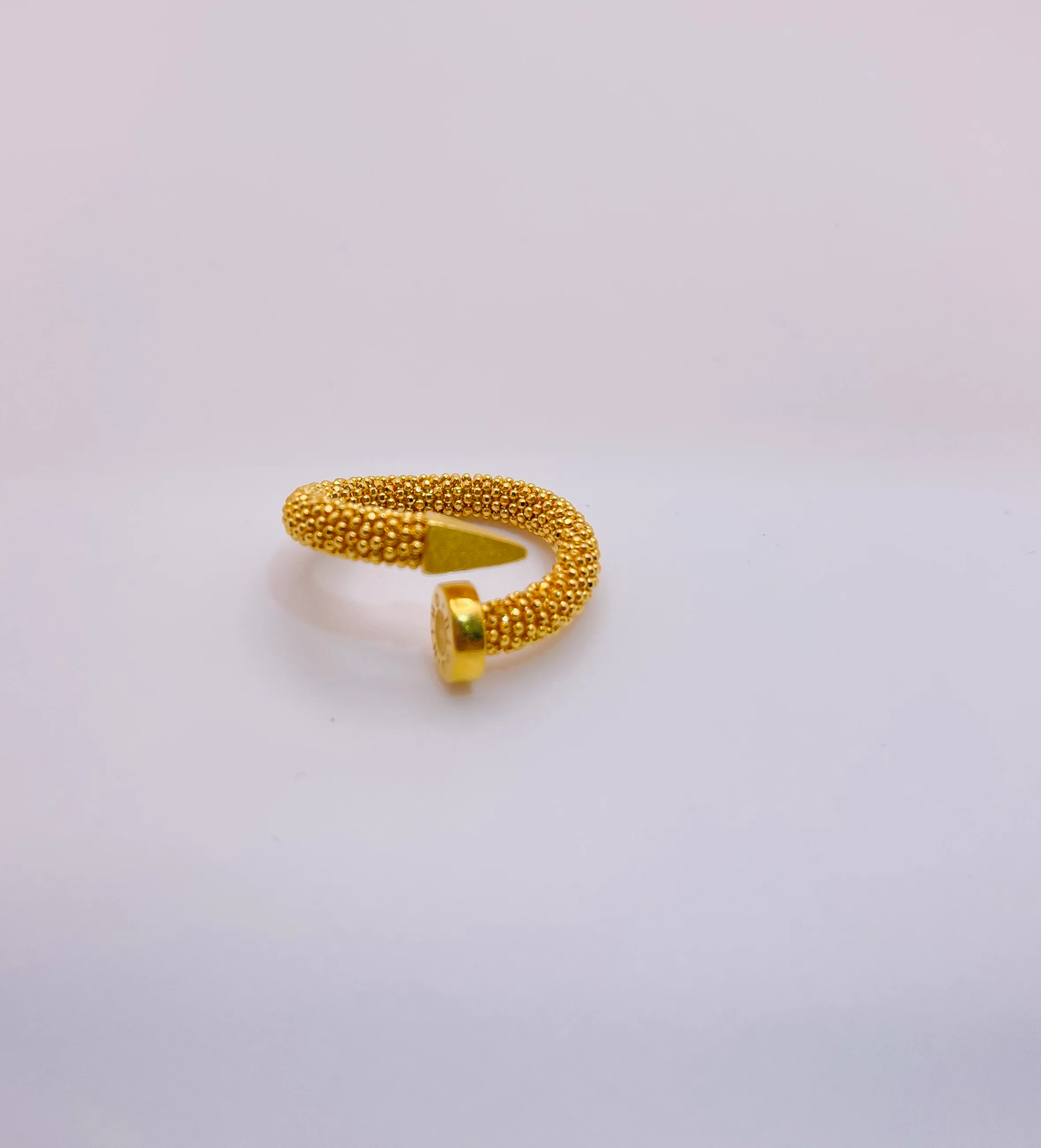 21K Gold Himo Nail Ring