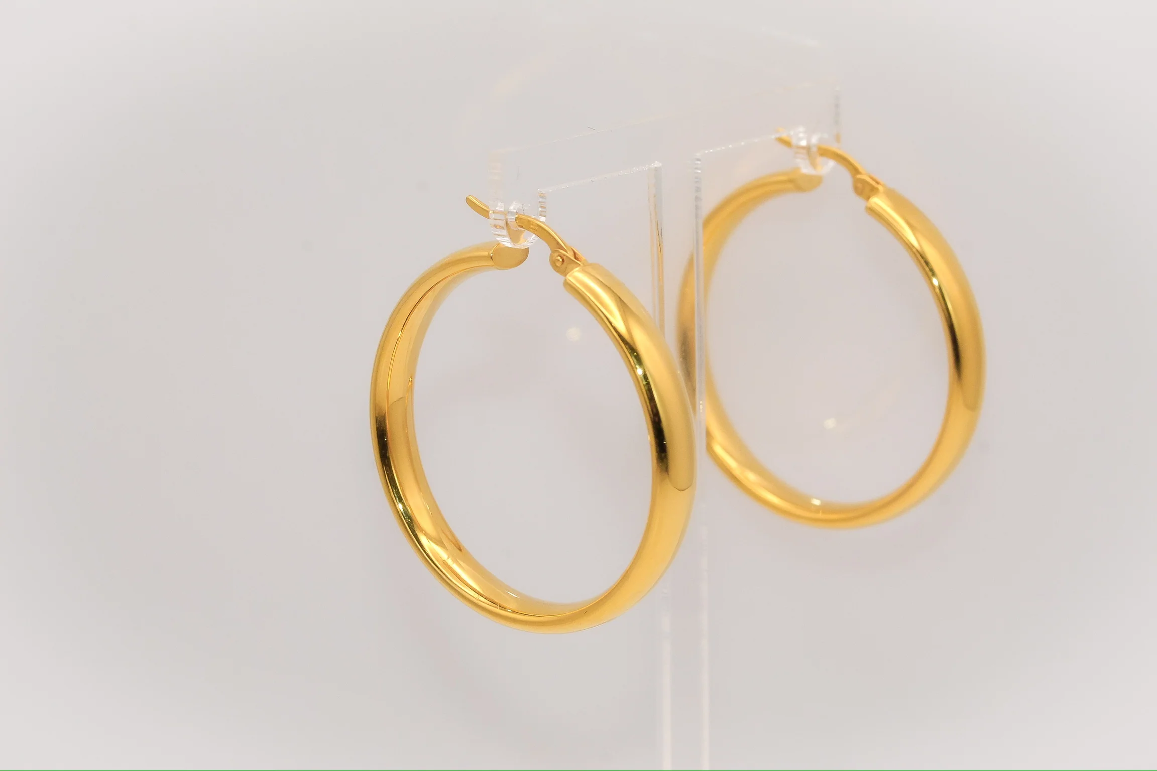 21K Gold Hoop Earrings
