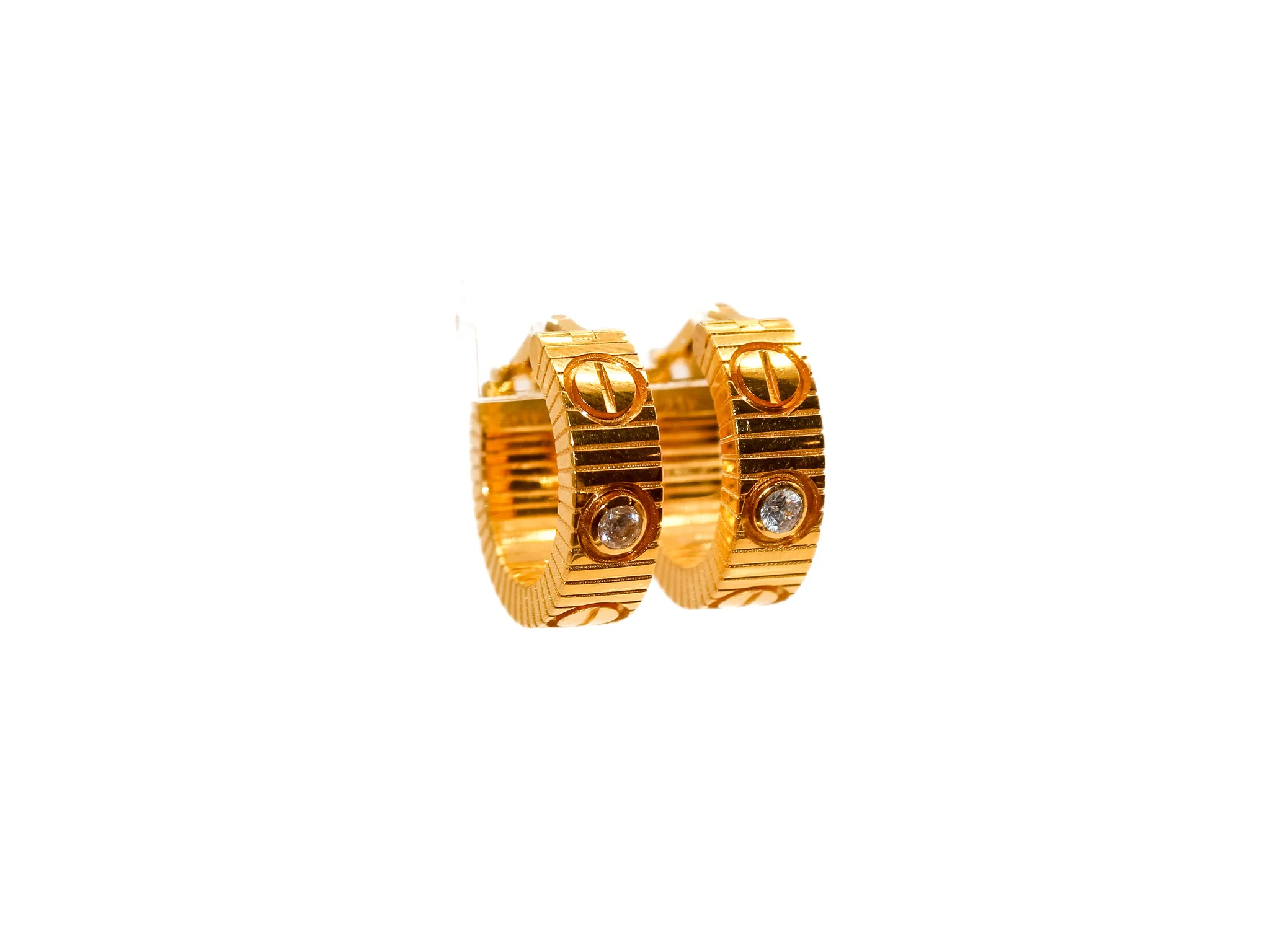 21K Gold Hoop Earrings - Image 2