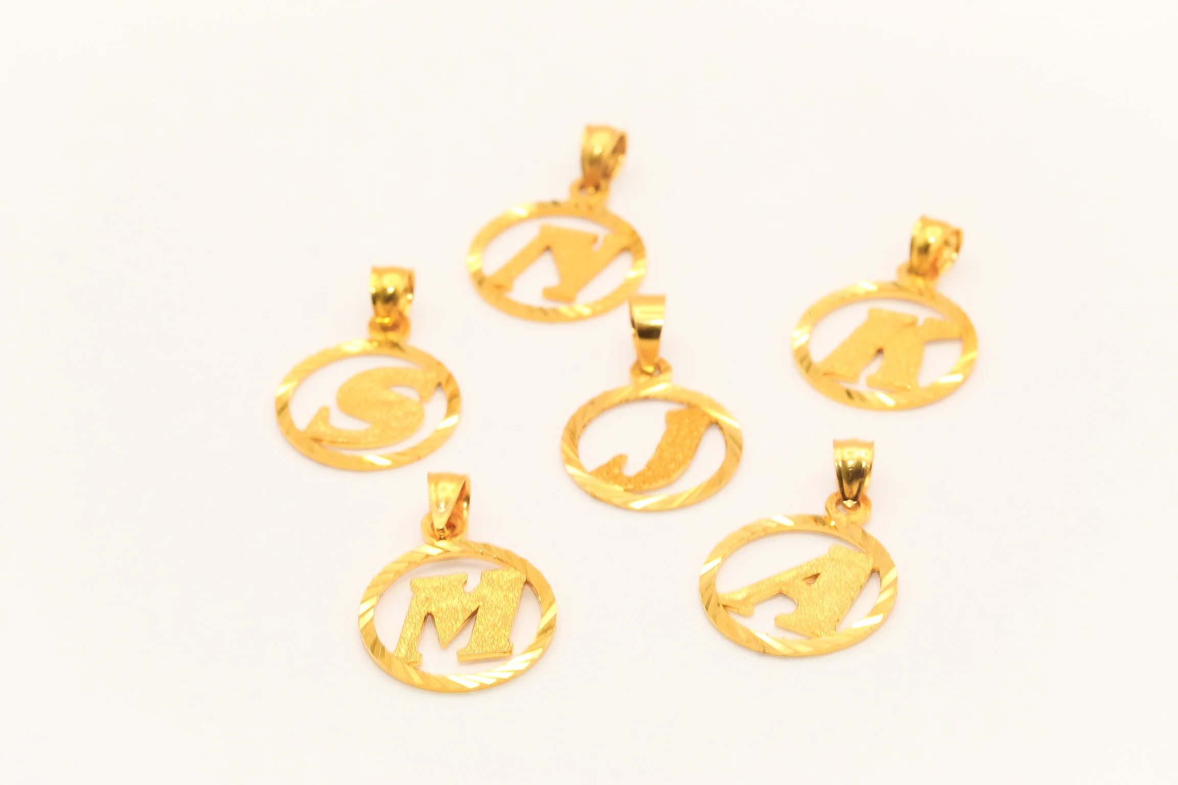 21K Gold Initial Pendants