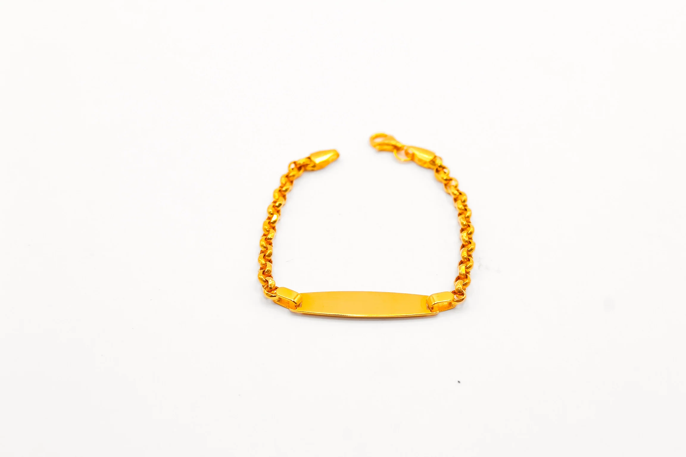 21K Gold Kids Id Bracelet - Image 2