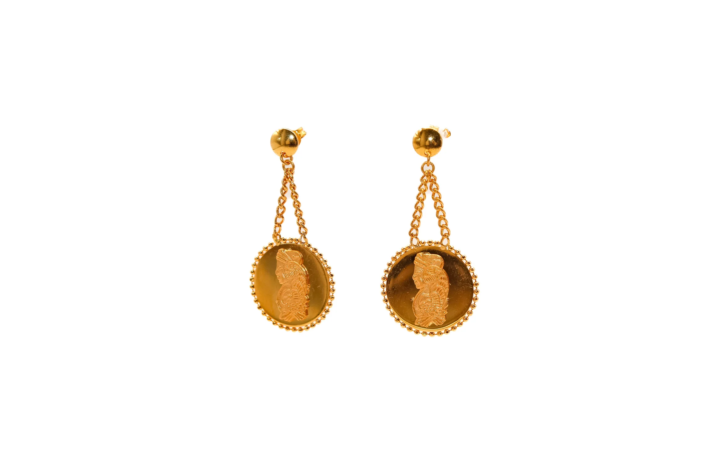 21K Gold Lady Futuna Earrings