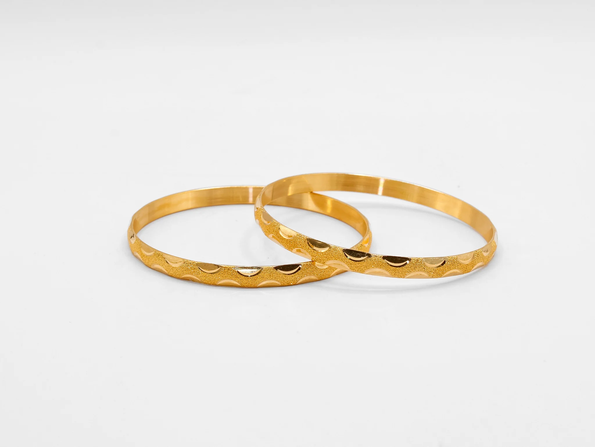 21K Gold Light Weight Bangles