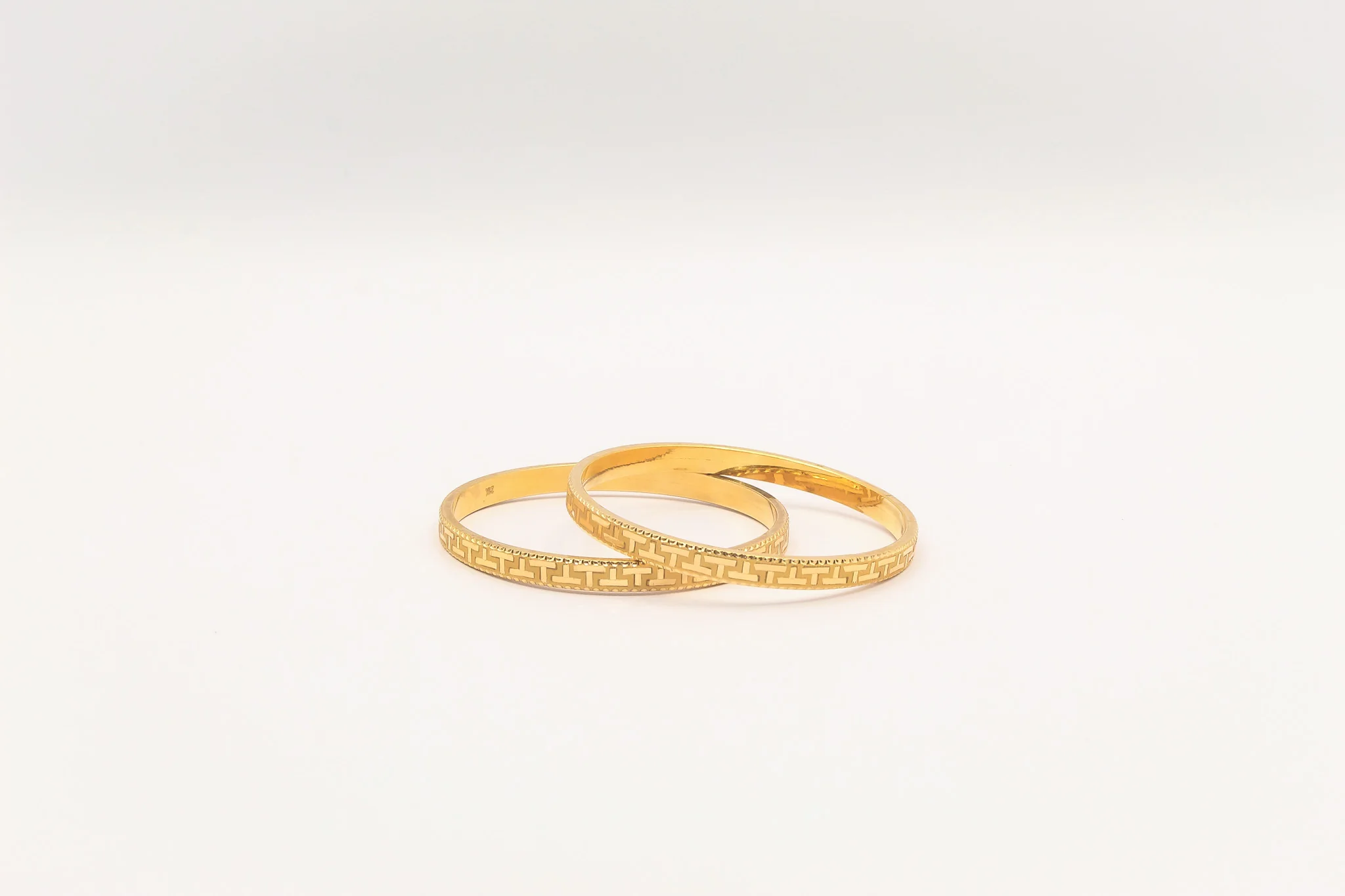 21K Gold Light Weight Bangles