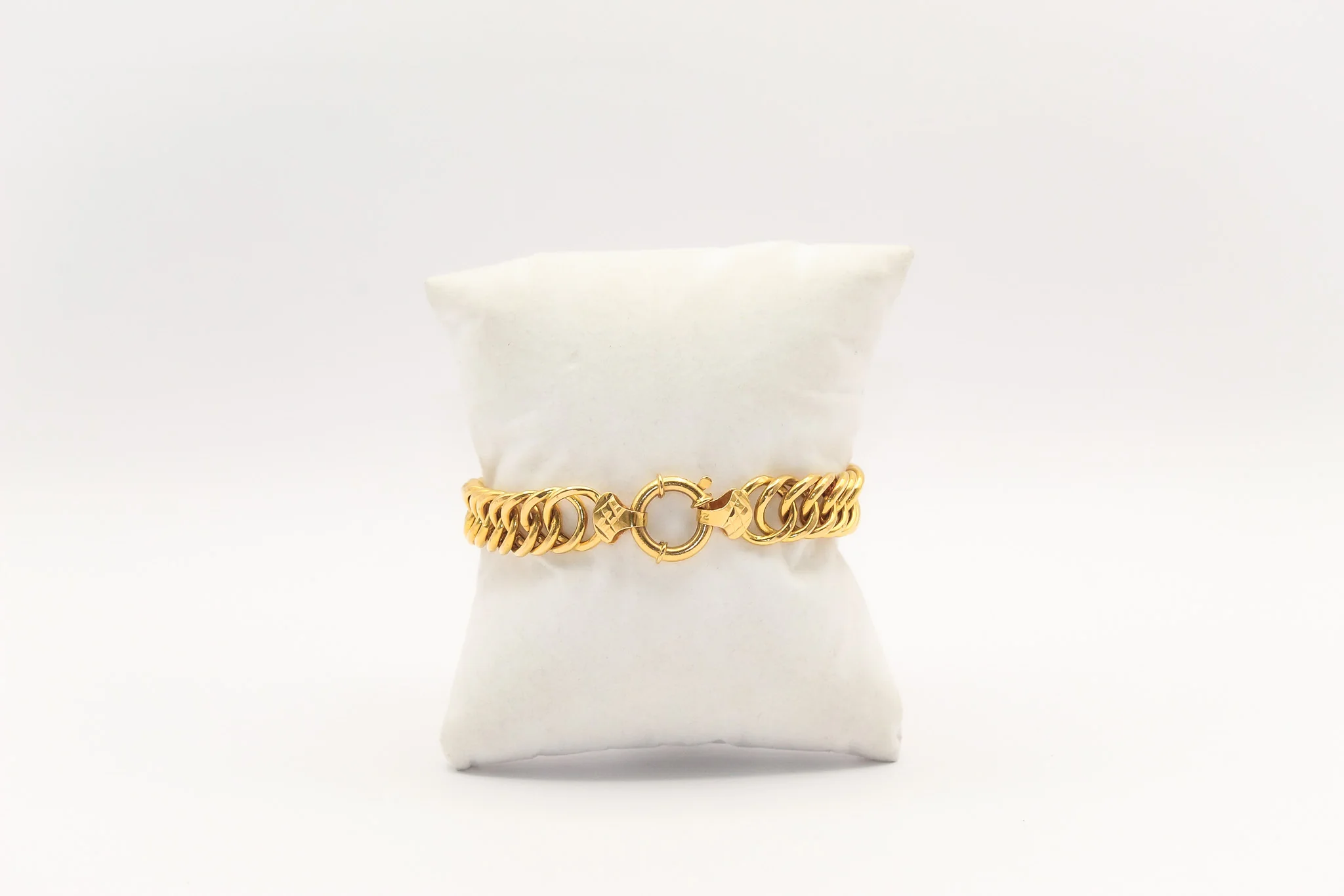 21K Gold Link Chain Bracelet - Image 2