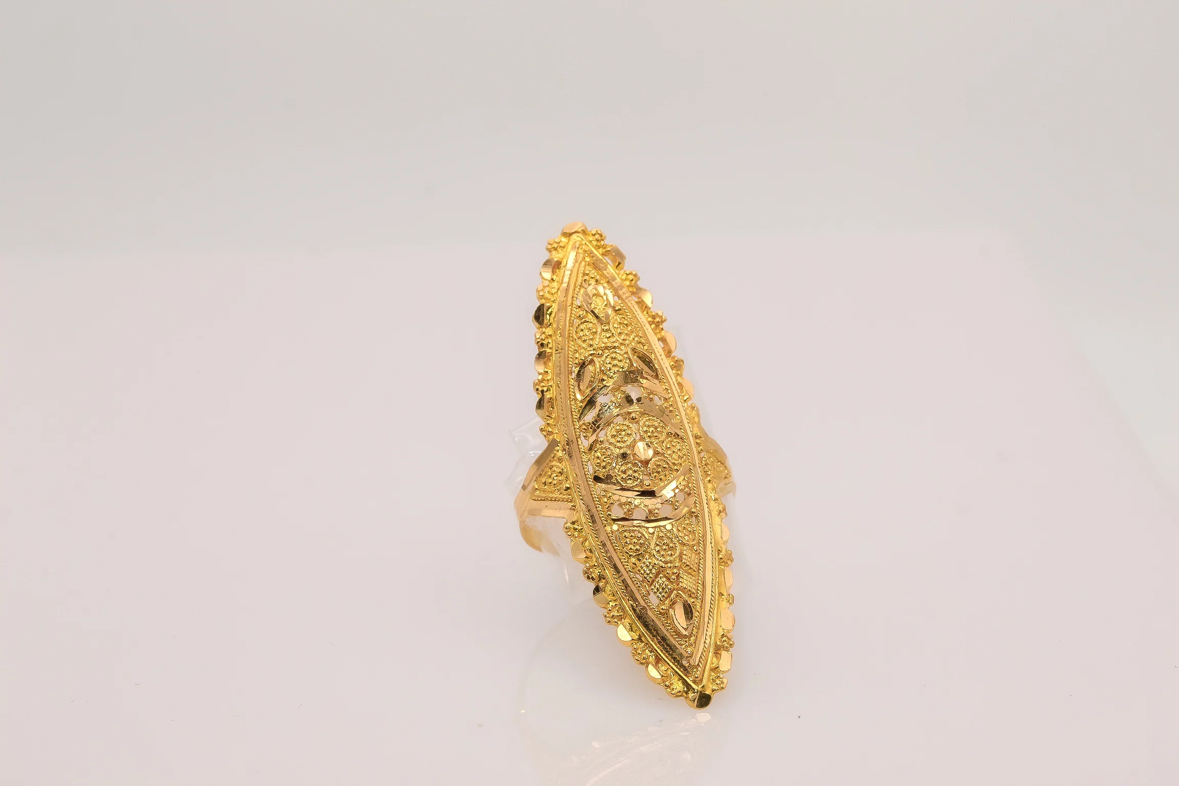 21K Gold Long Ring