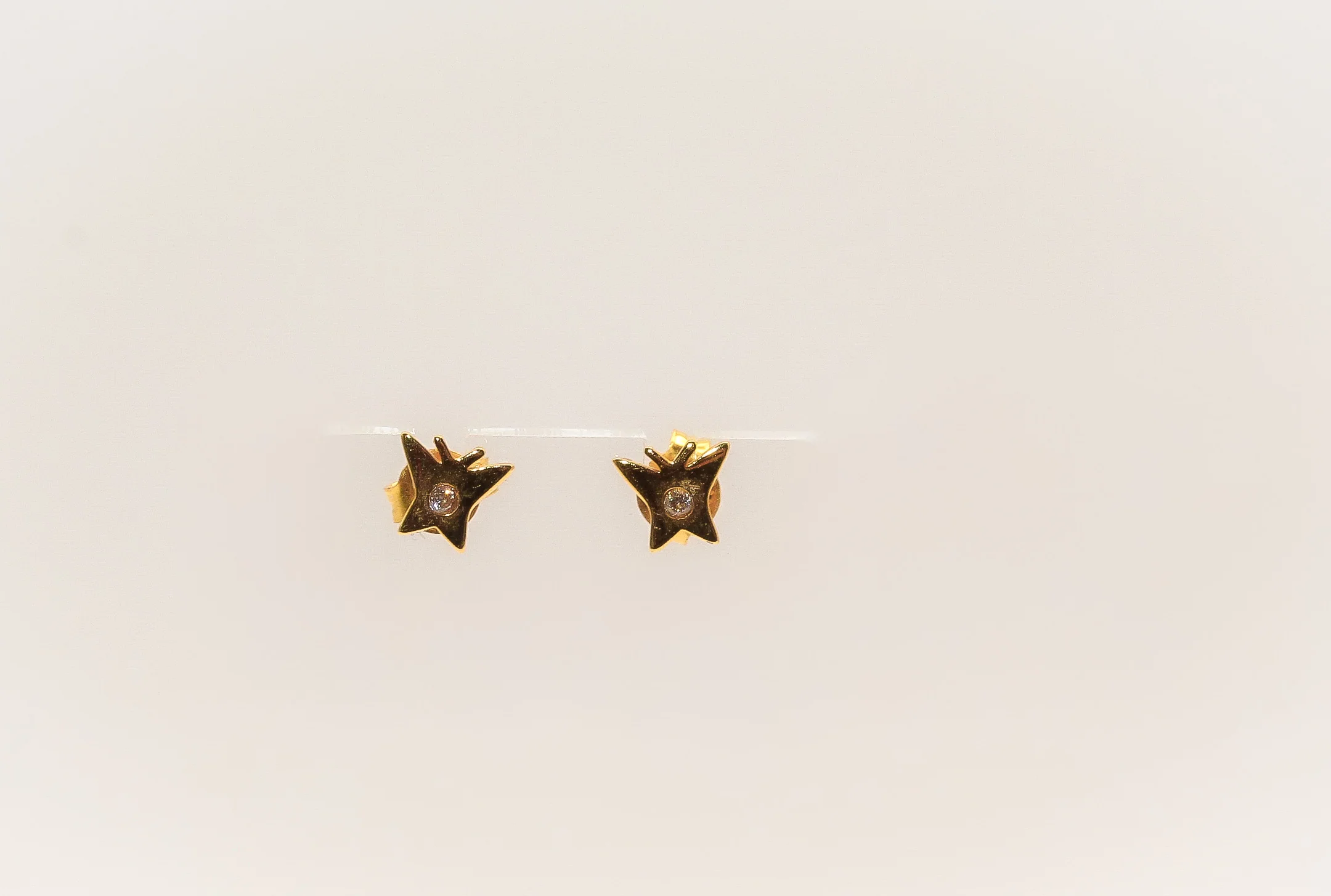21K Gold Mini Butterfly Kids Stud Earrings