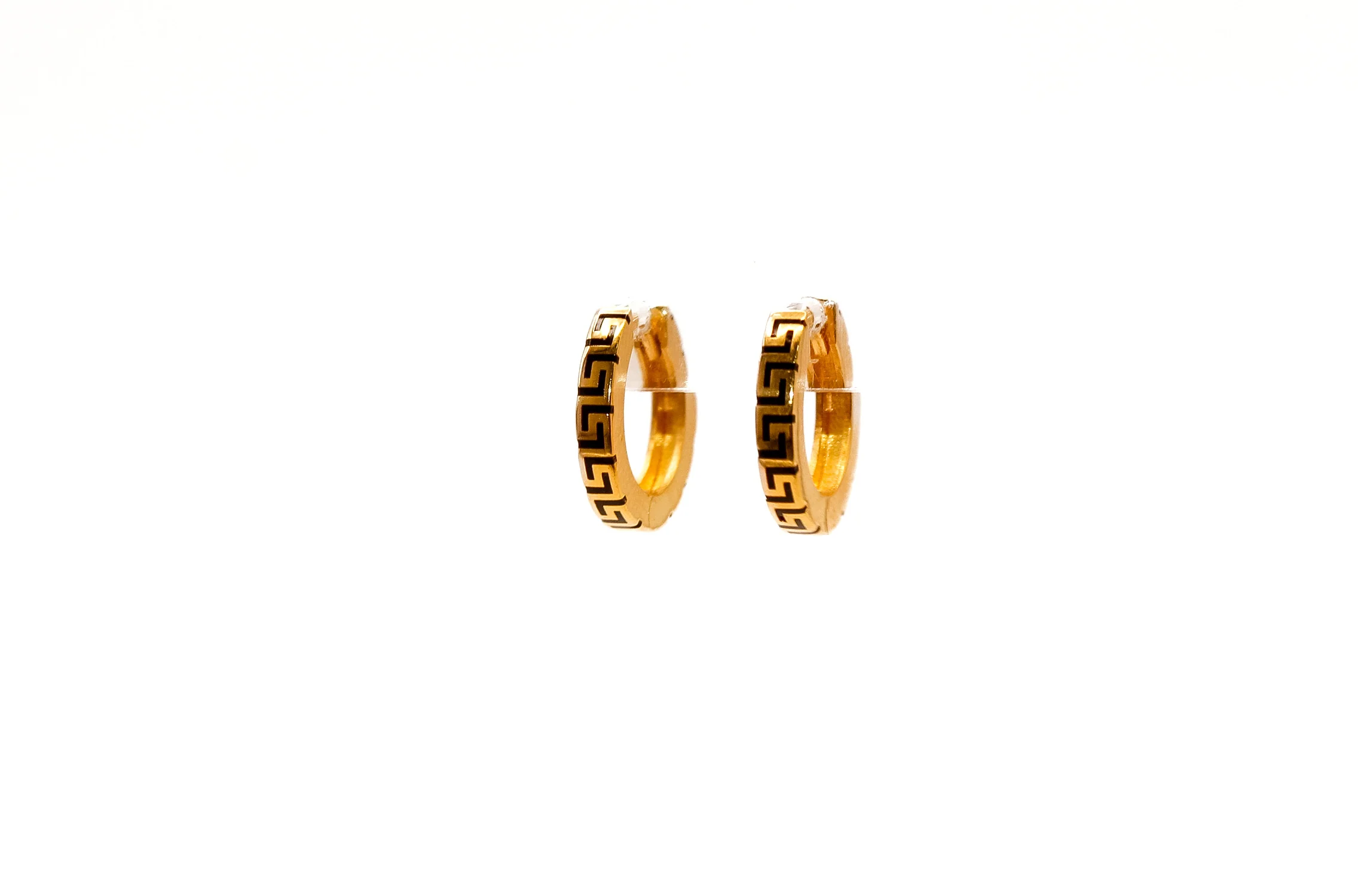 21K Gold Mini Hoop Earrings - Image 2