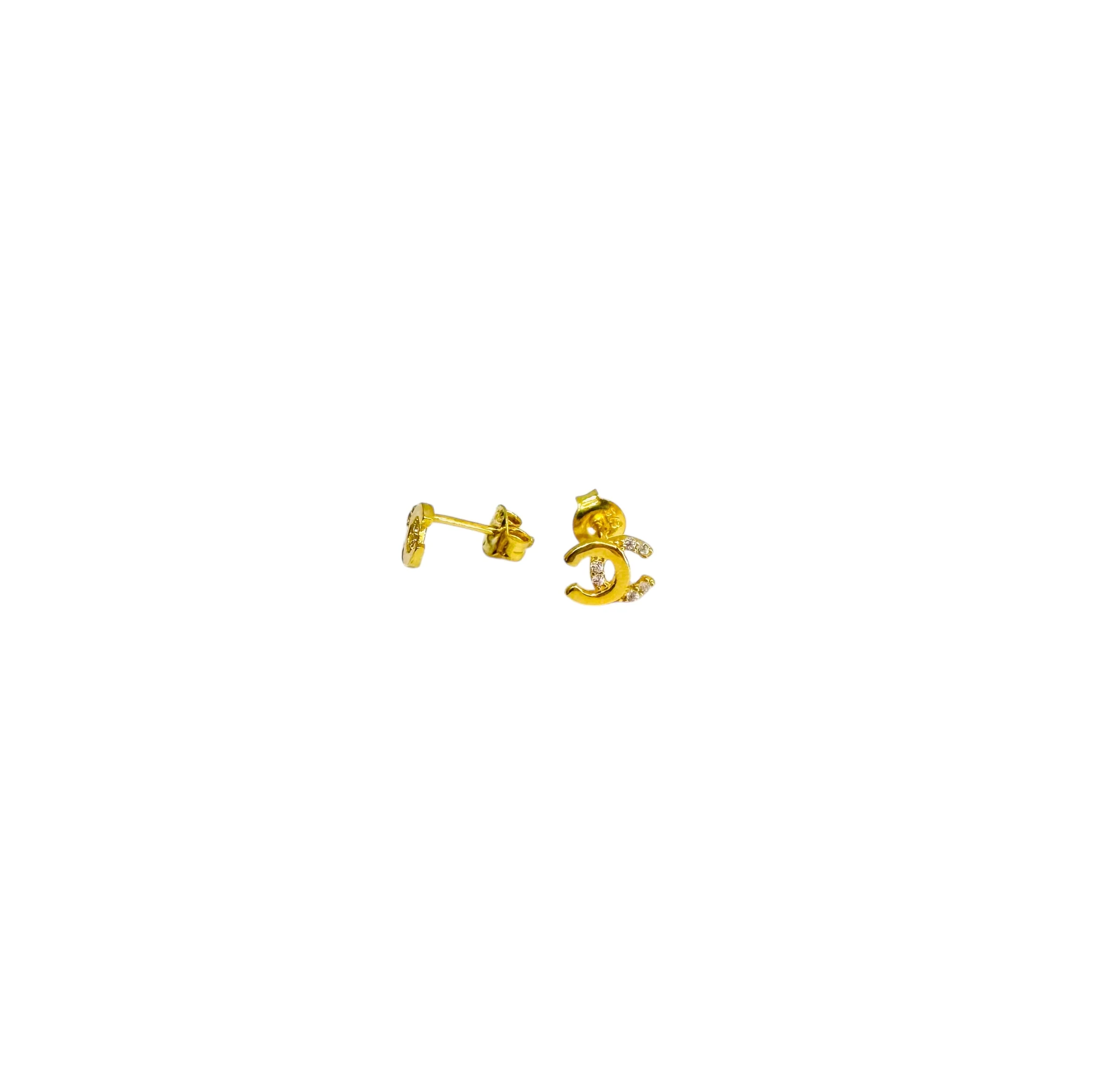 21K Gold Kids Mini Studded Earrings - Image 2