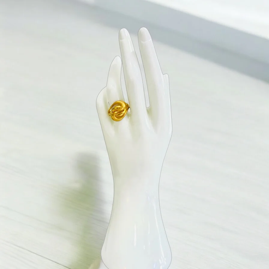 21K Gold Swirl Mate Ring