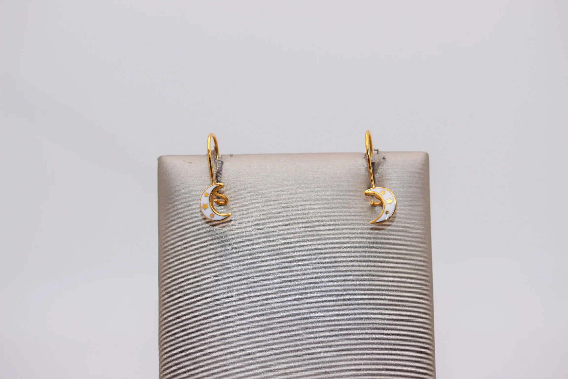21K Gold Kids Moon Earrings