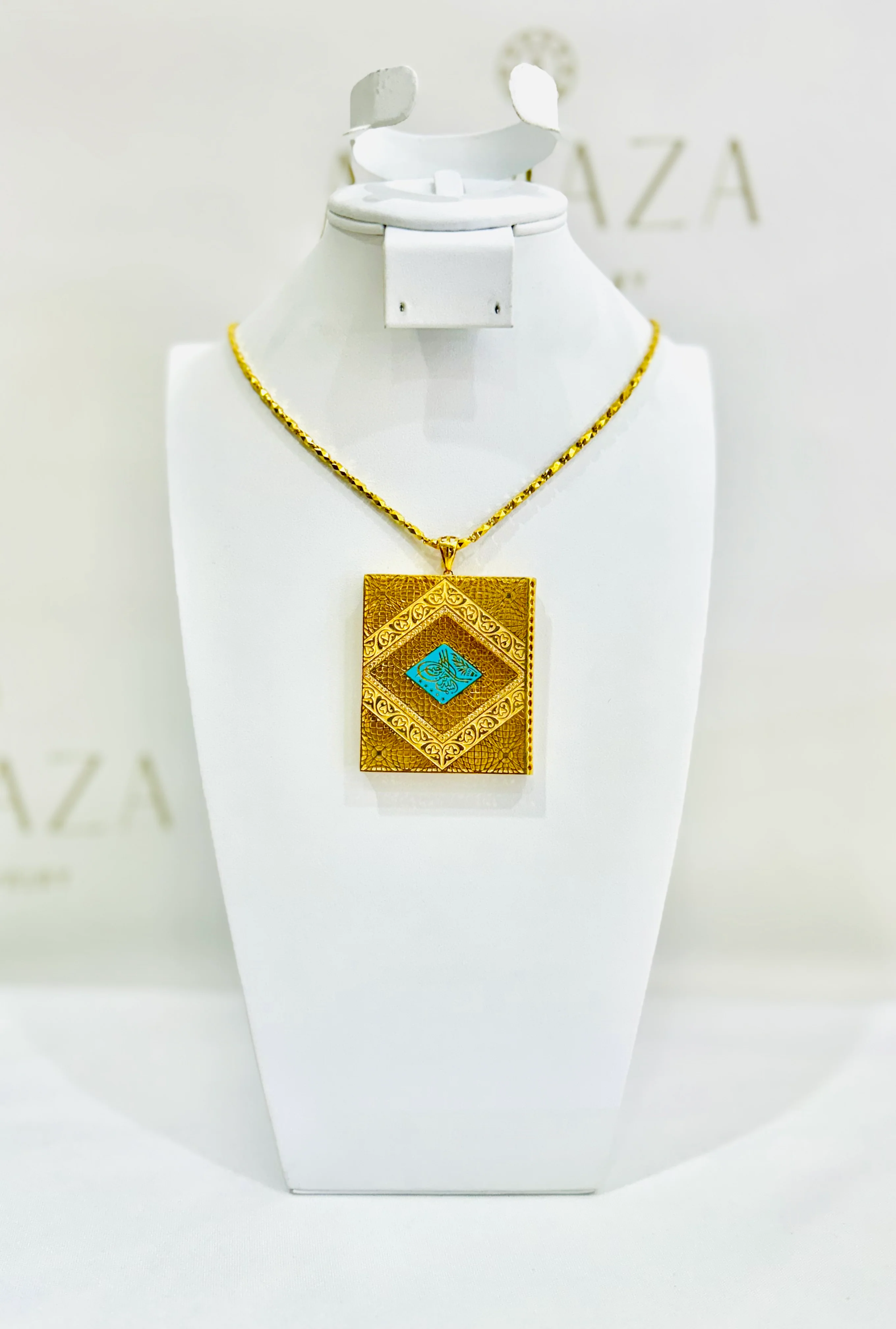 21K Gold Mushaf Pendant
