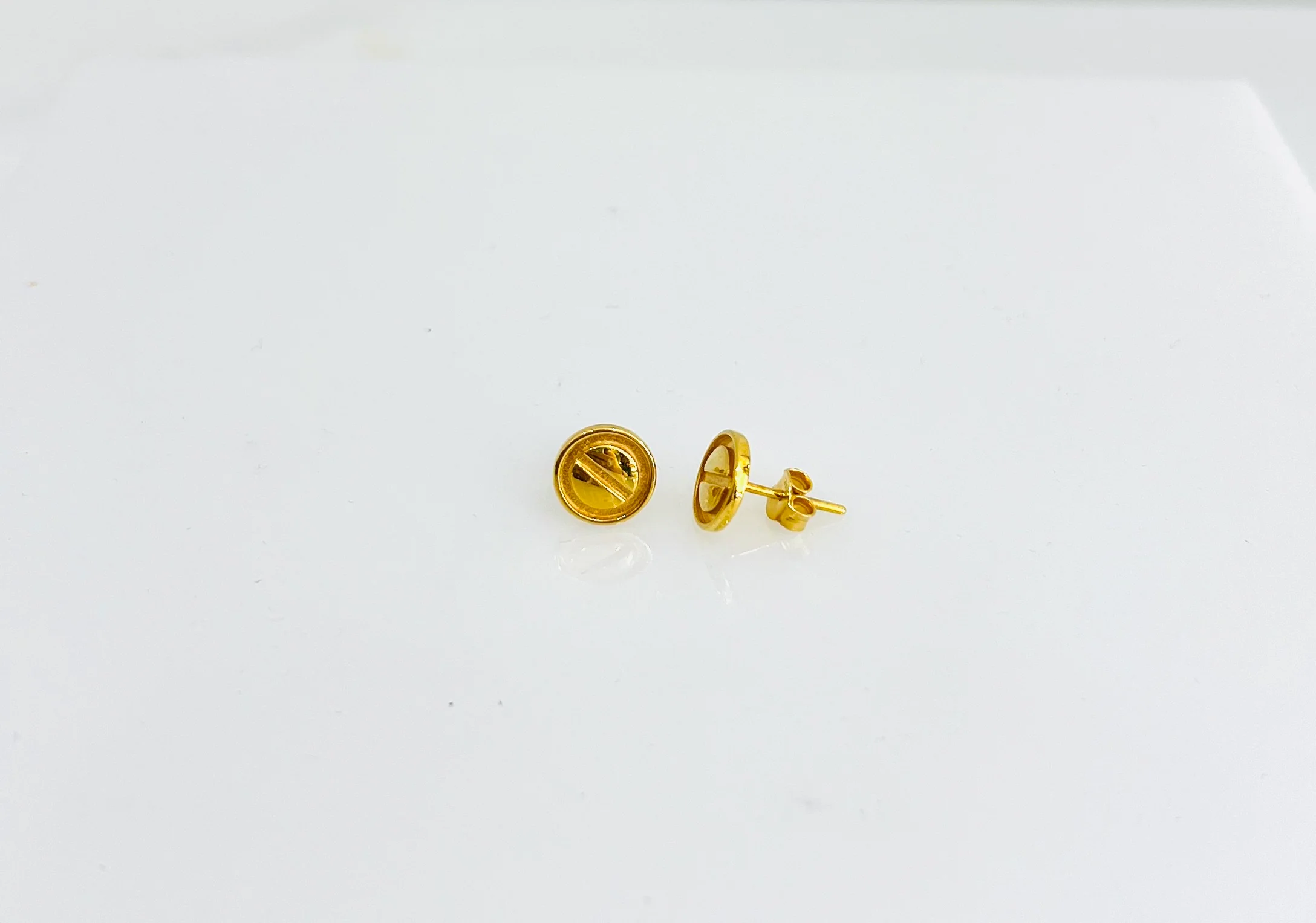 21K Gold Earrings - Image 2