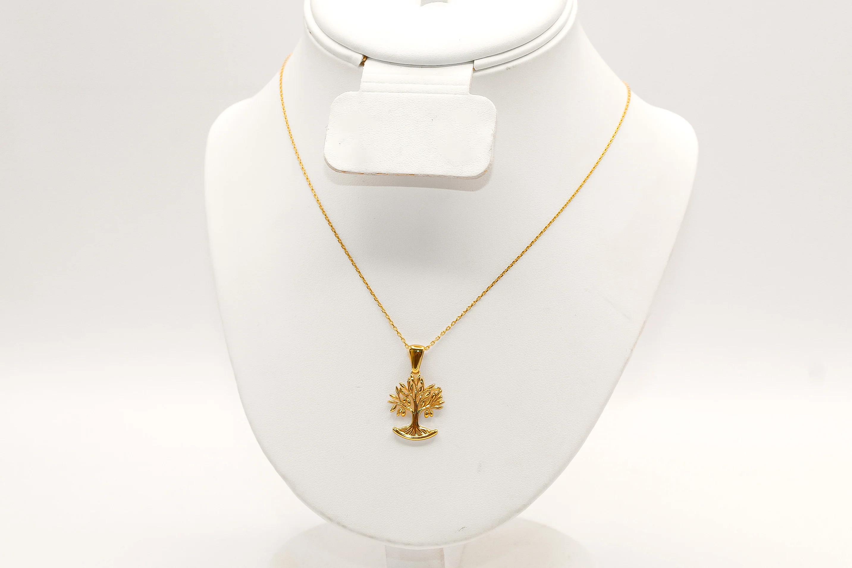 21K Gold Olive Tree Necklace - Image 2